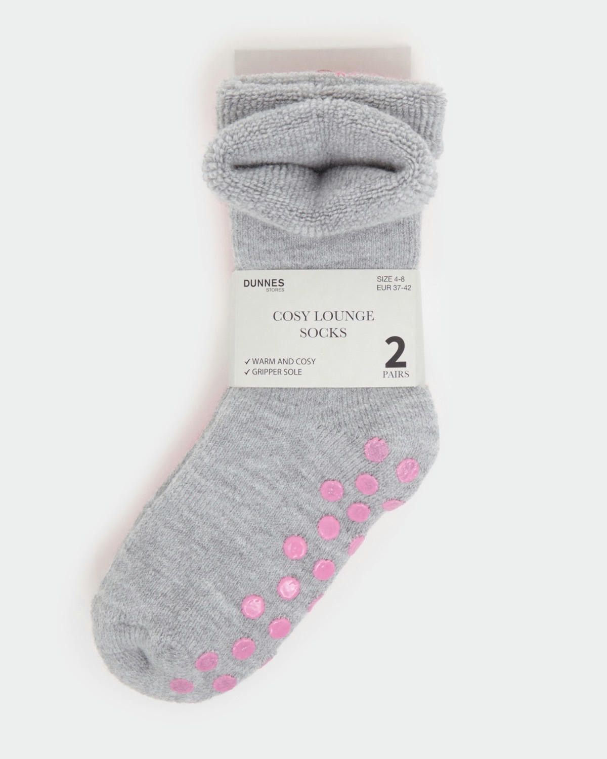 Gripper Sole Cosy Socks (Pack of 2)
