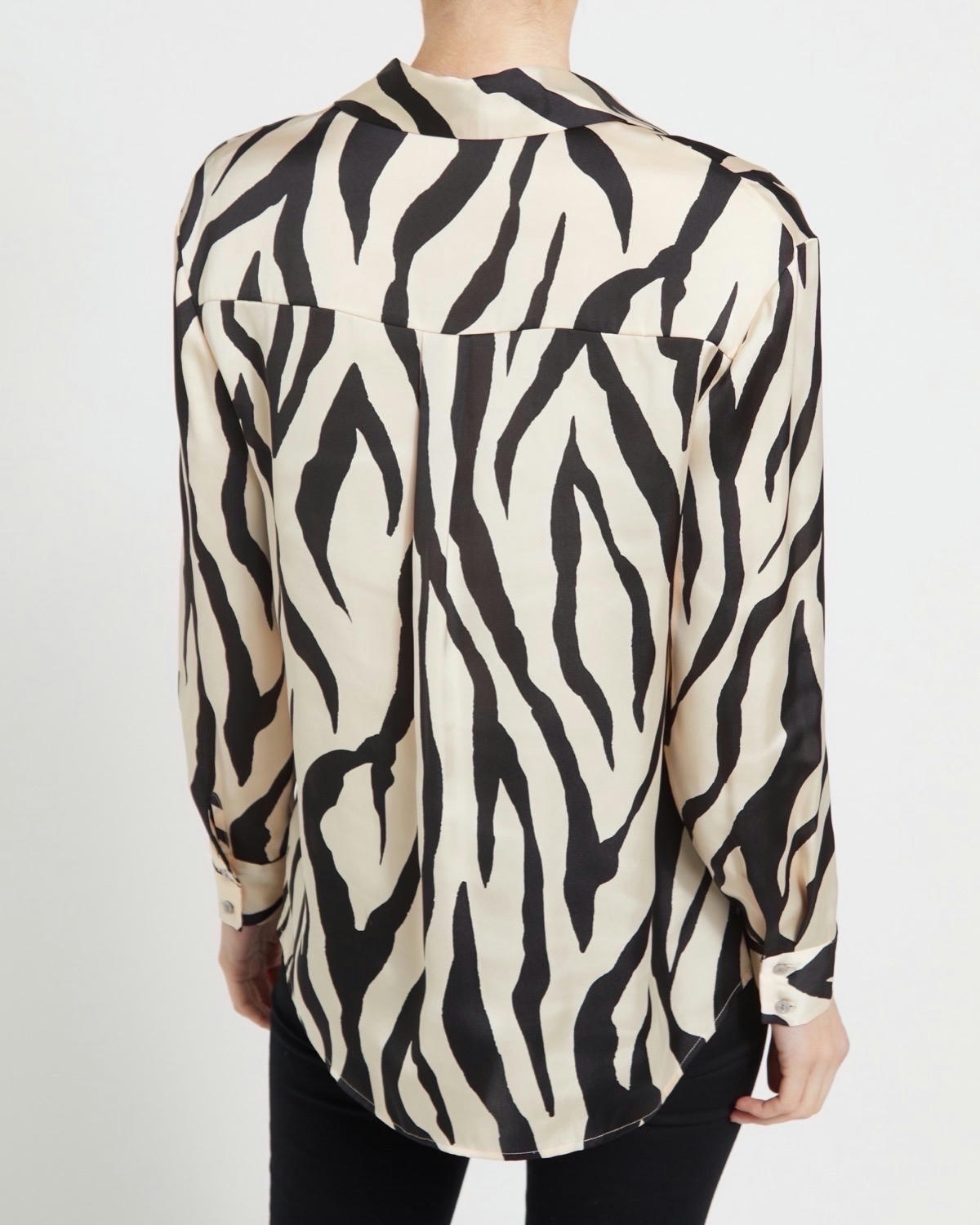 Geo Print Satin Shirt