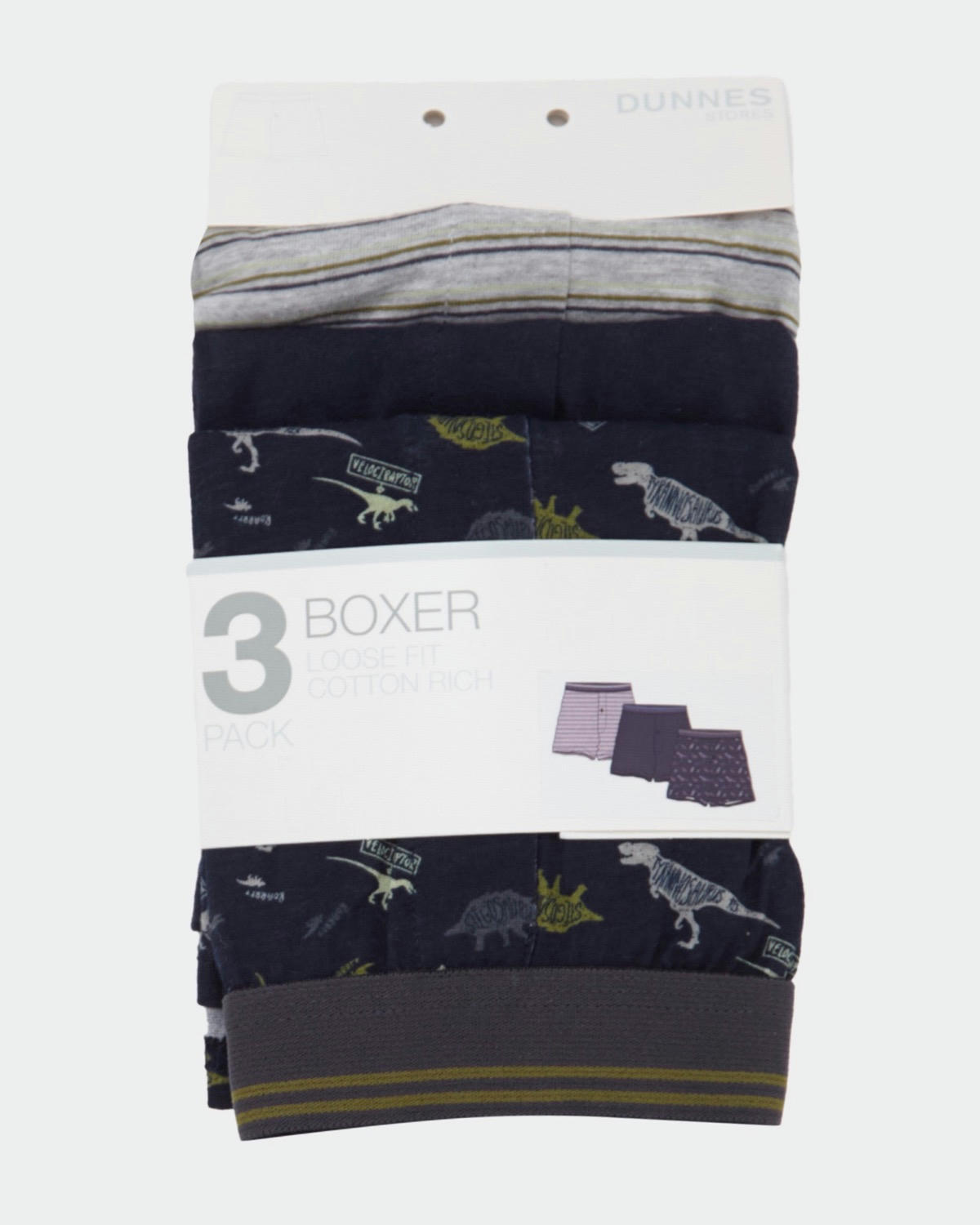Loose Fit Cotton Jersey Boxers - Pack Of 3