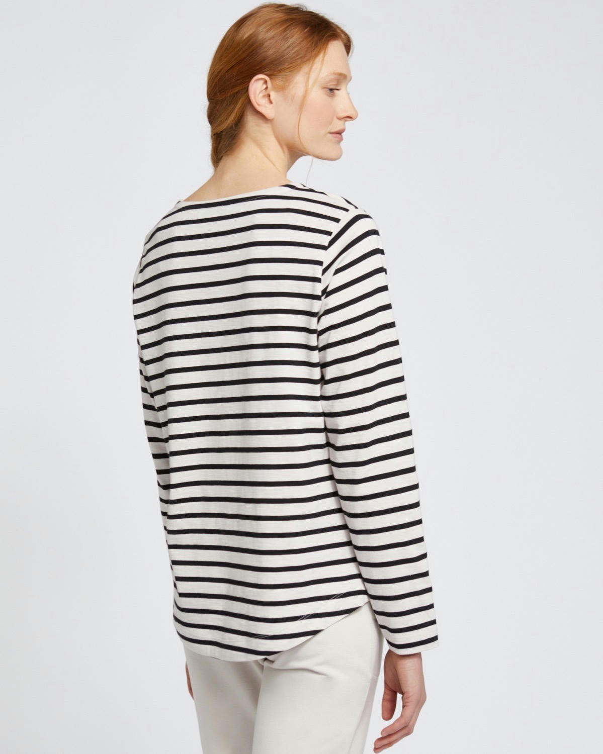 Carolyn Donnelly The Edit Black Stripe Cotton Top