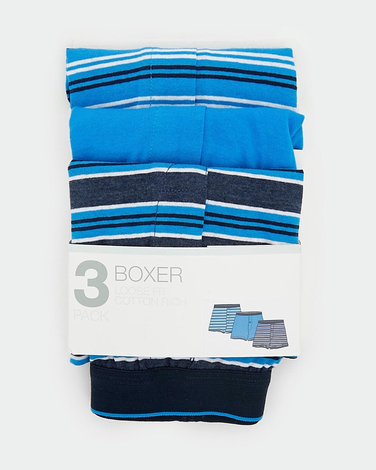 Loose Fit Cotton Jersey Boxers - Pack Of 3