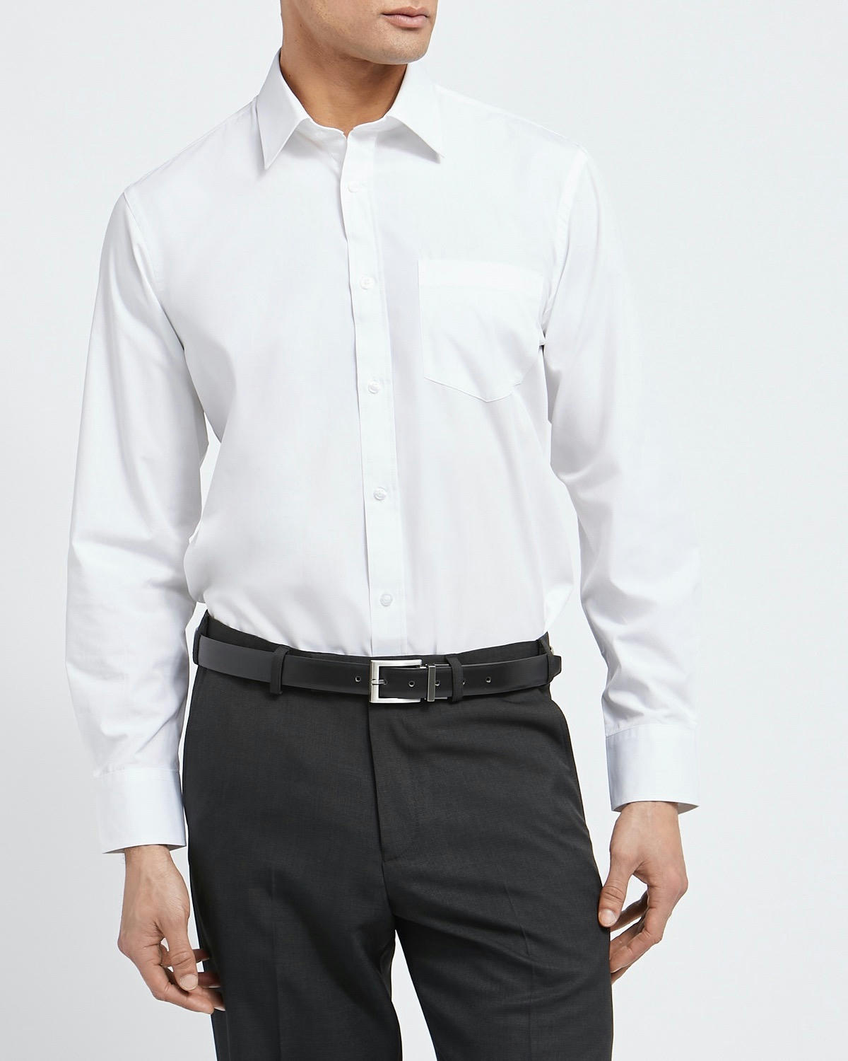 Regular Fit Long-Sleeved Cotton Rich Shirt