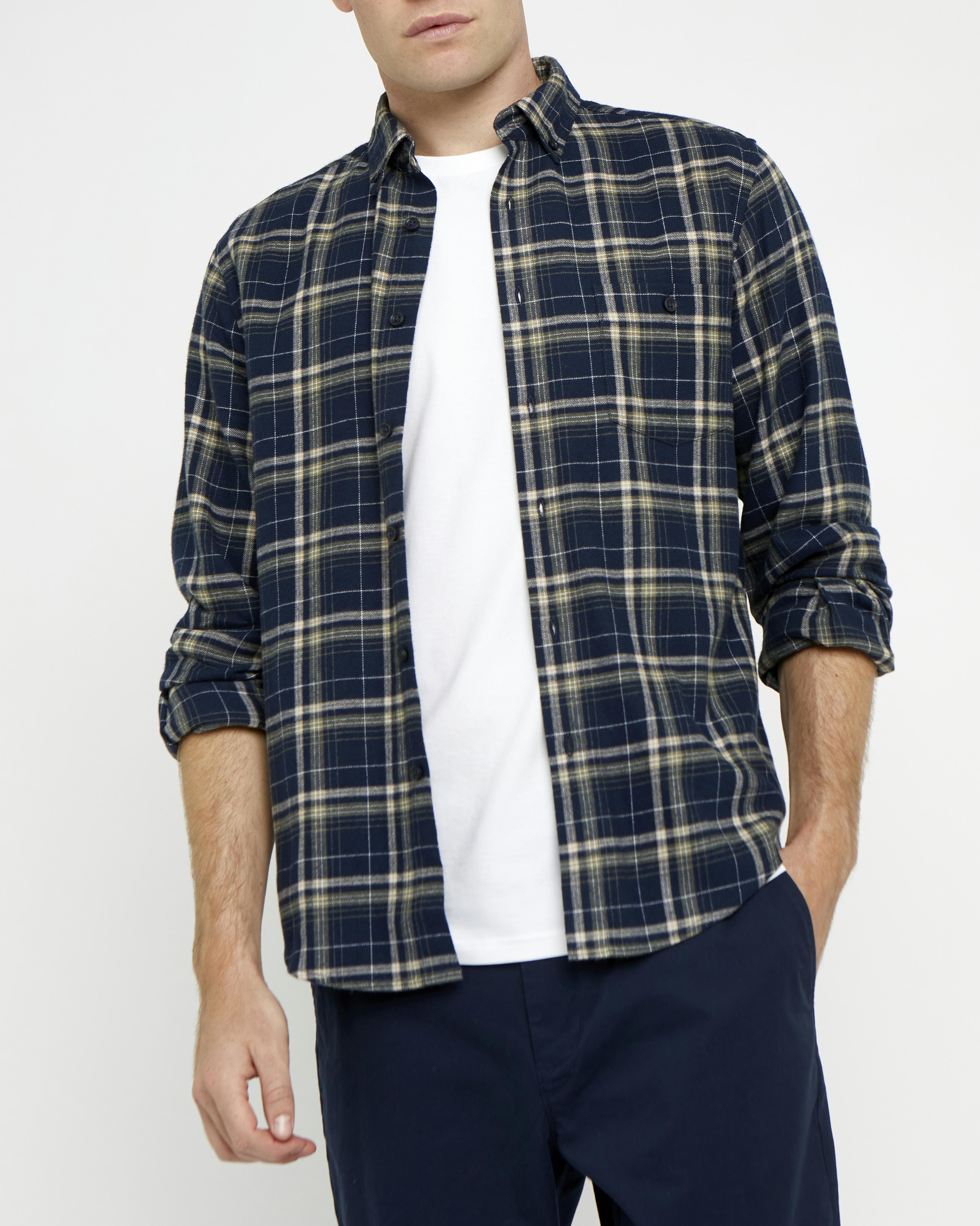 Regular Fit Brushed Check Shirt