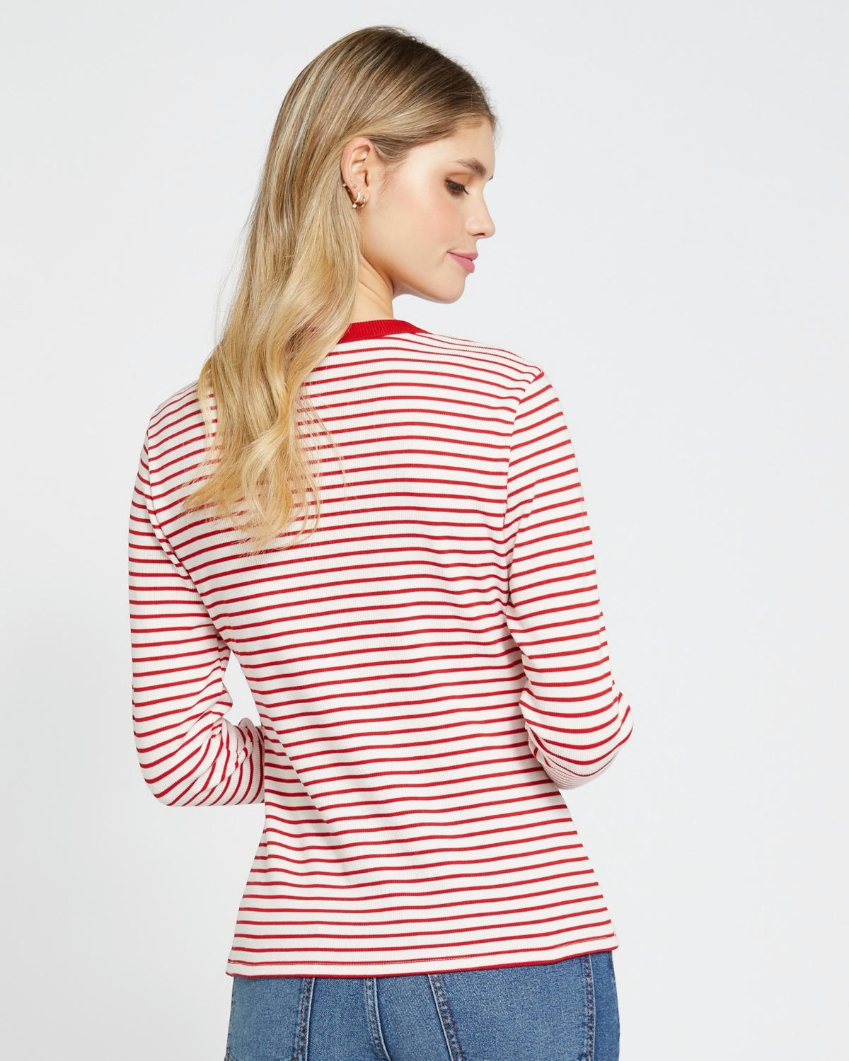 Savida Hazel Ribbed Button Top
