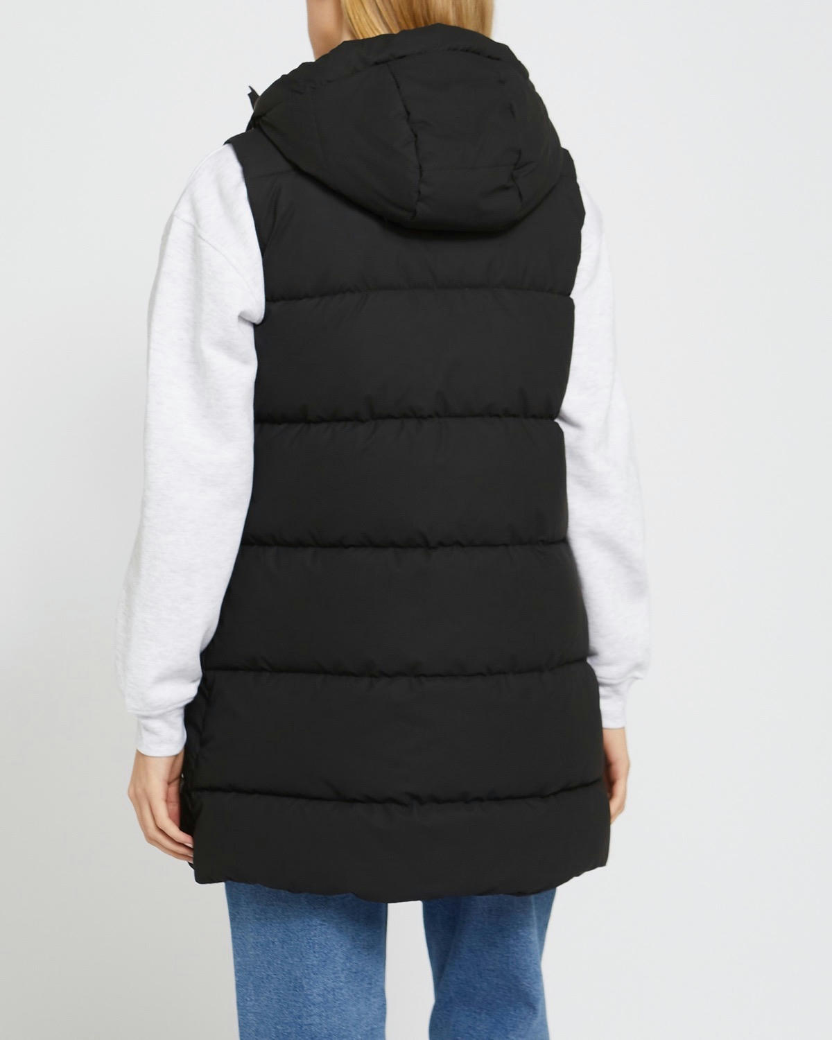 Padded Hooded Midi Gilet