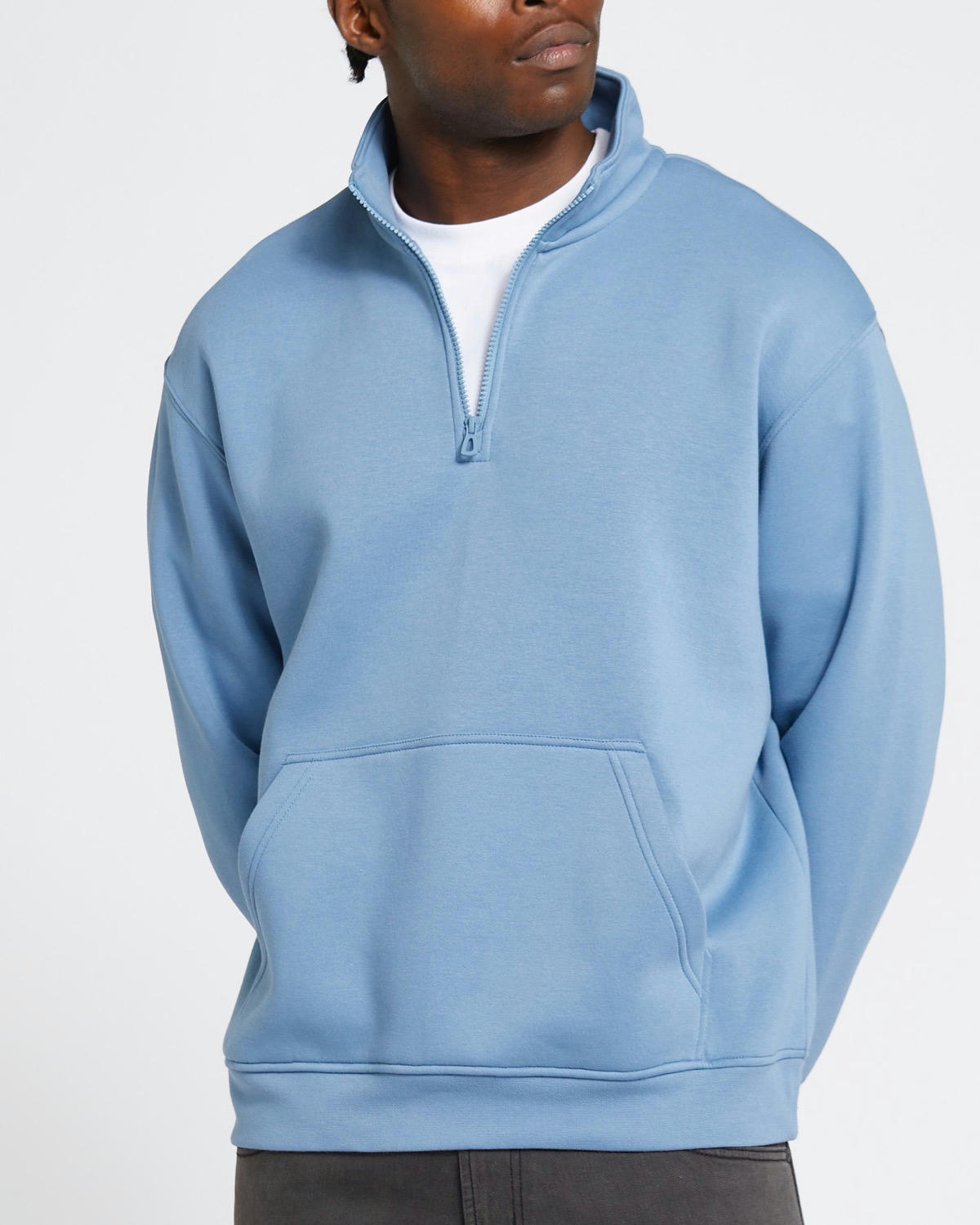 Relaxed Fit Half Zip Sweatshirt