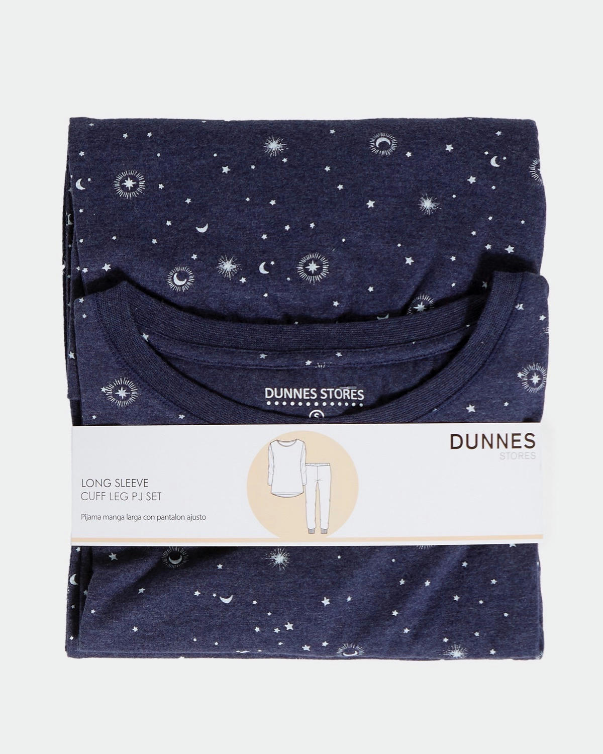 Long Sleeved Knit Cuff Pyjamas Set