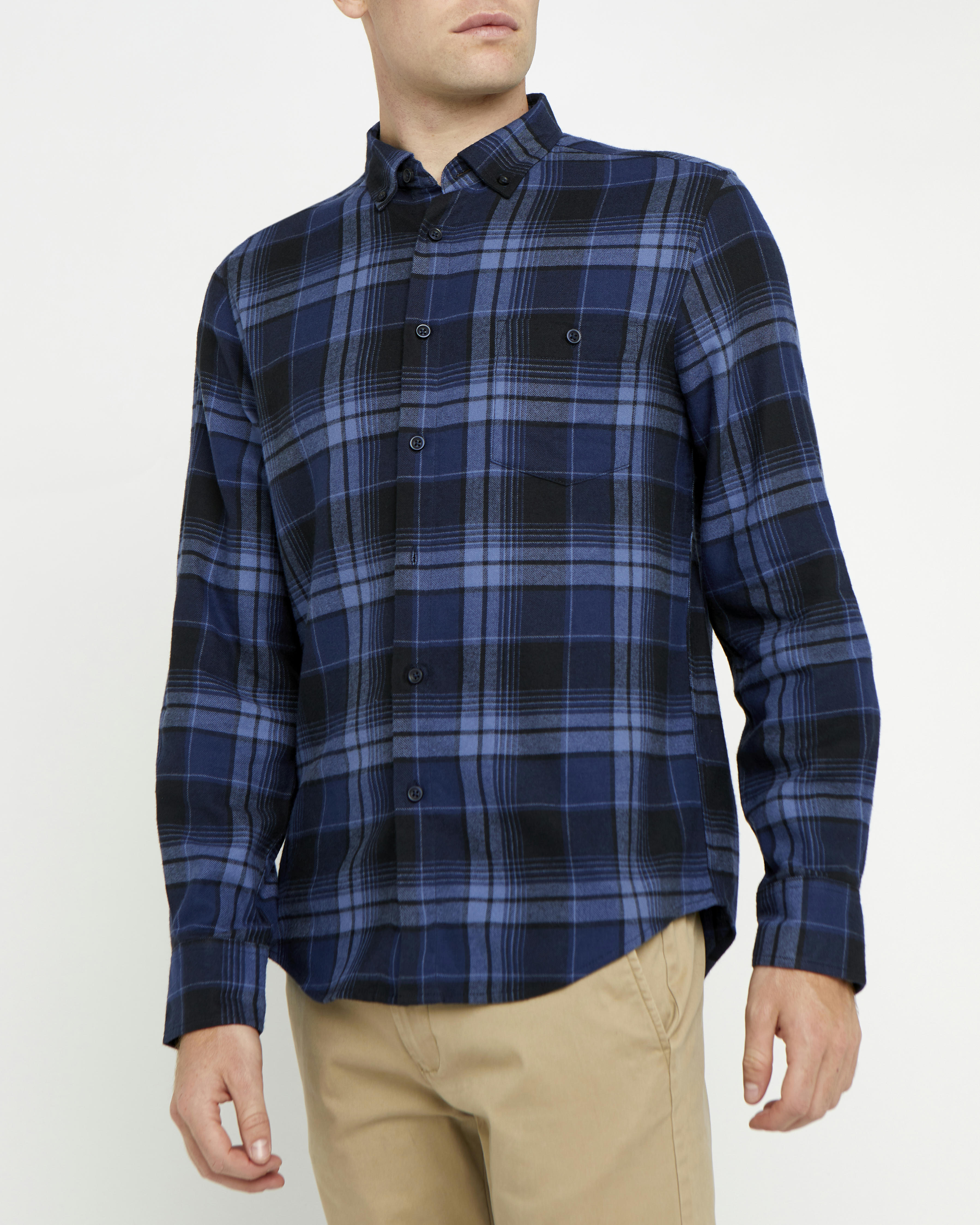 Regular Fit Brushed Check Shirt
