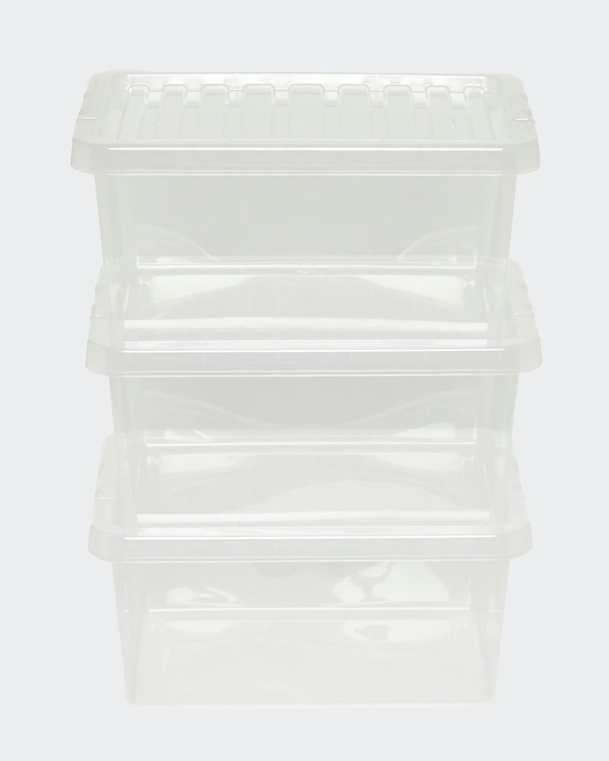 Clear Shoe Box Storage With Lid - Pack Of 3