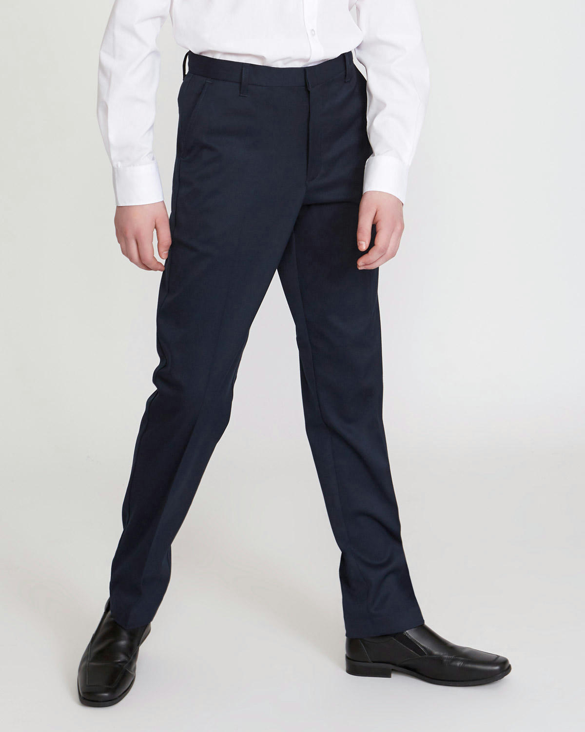 Longer Leg Stretch Slim Leg Trousers (9-17 Years)