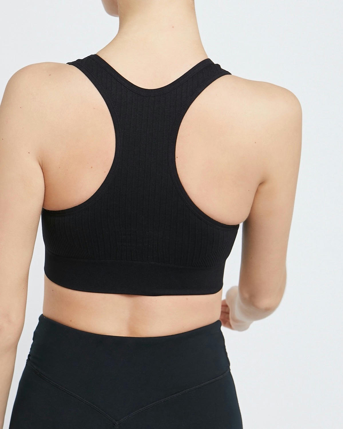 Seamless Ribbed Sports Bra Top