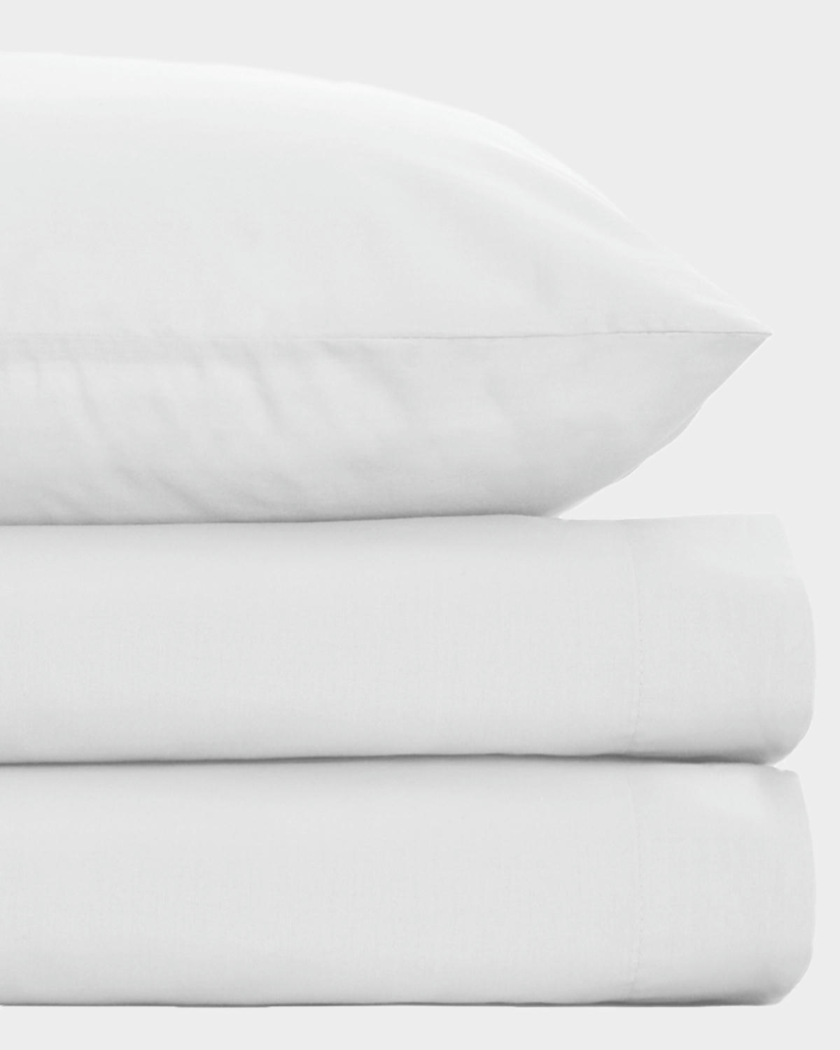 Non Iron Percale Flat Sheet 180 Thread Count - Double
