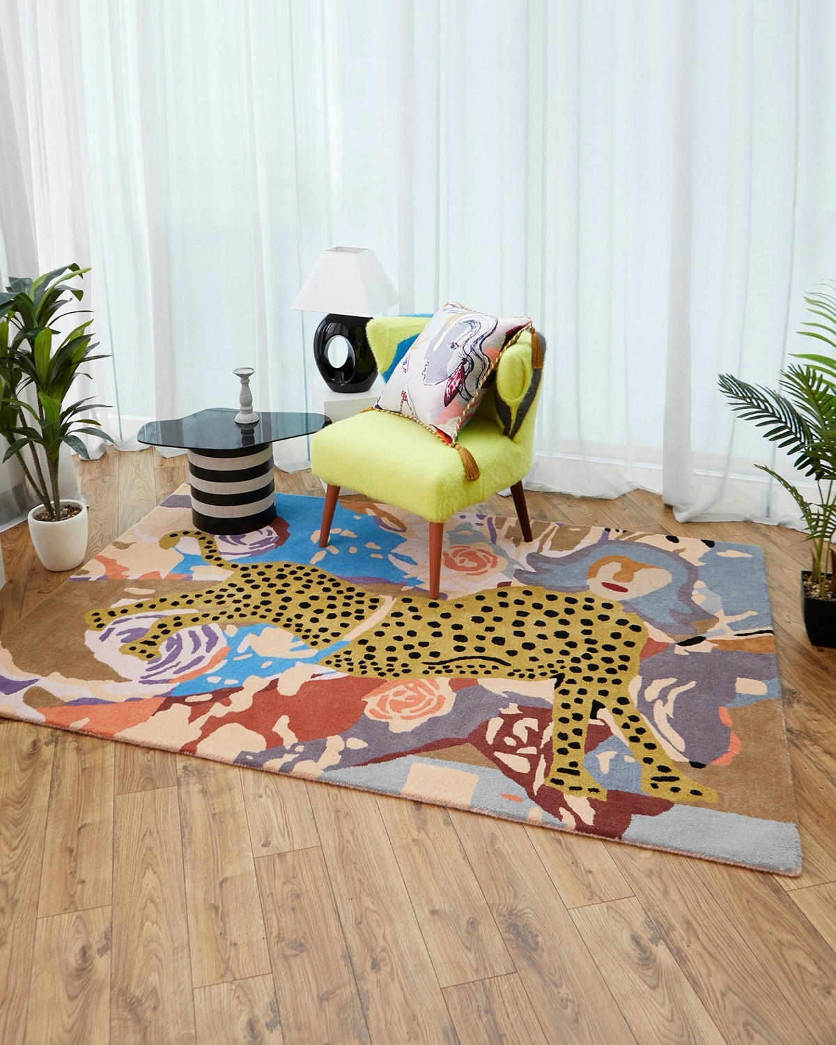 Joanne Hynes Tiger Lady Living Room Rug