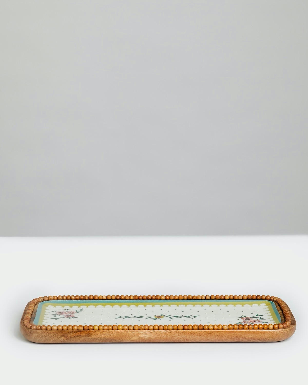 Carolyn Donnelly Eclectic Beaded Wooden Tray