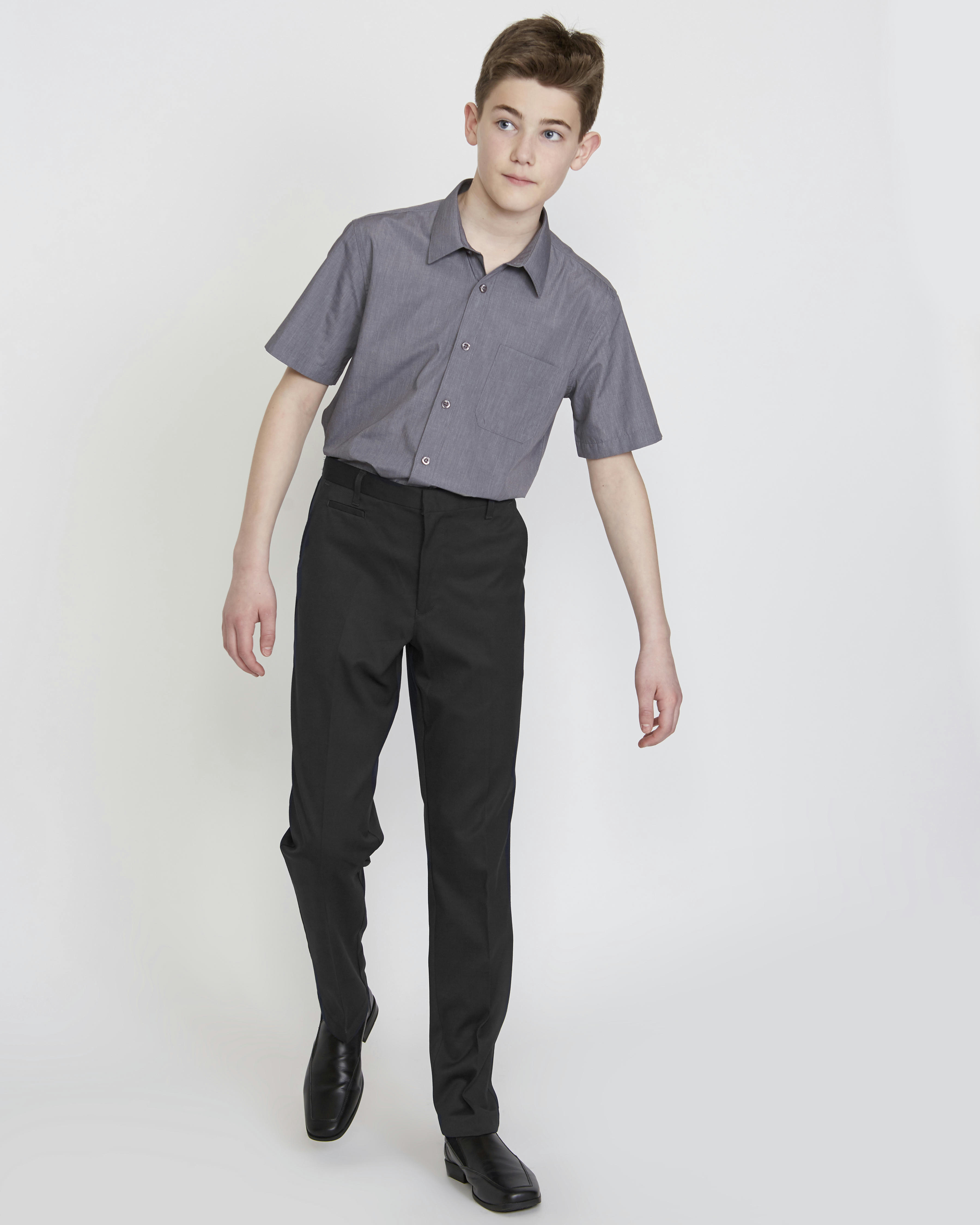 Boys' Stretch Regular Leg Trousers (3-17 years)