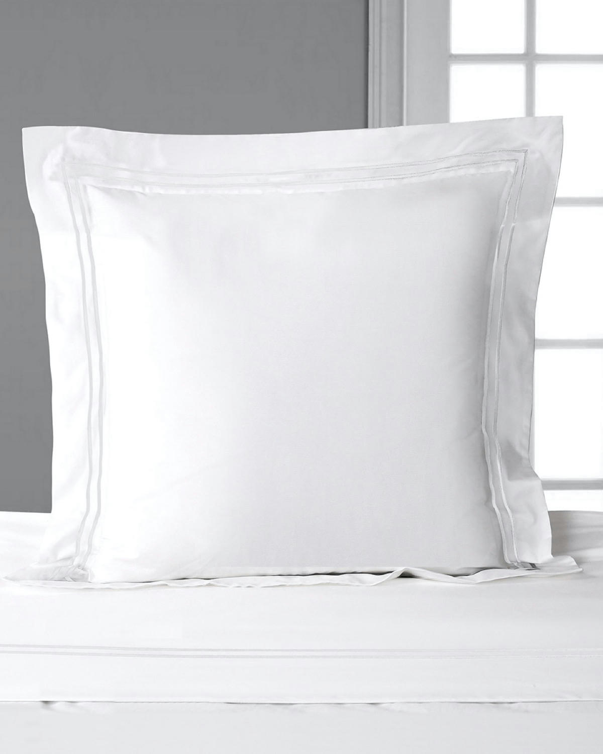 Francis Brennan the Collection White Stripe Euro Pillowcase