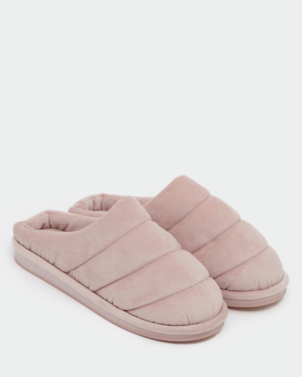 Velour Padded Mule Slipper