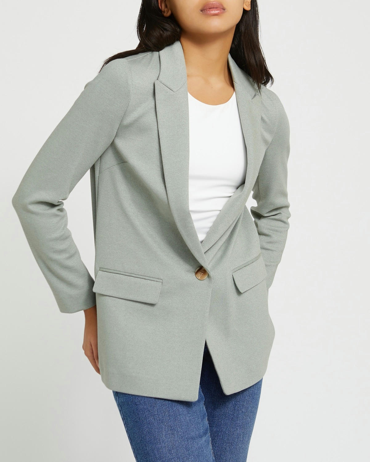 Textured Jersey Blazer