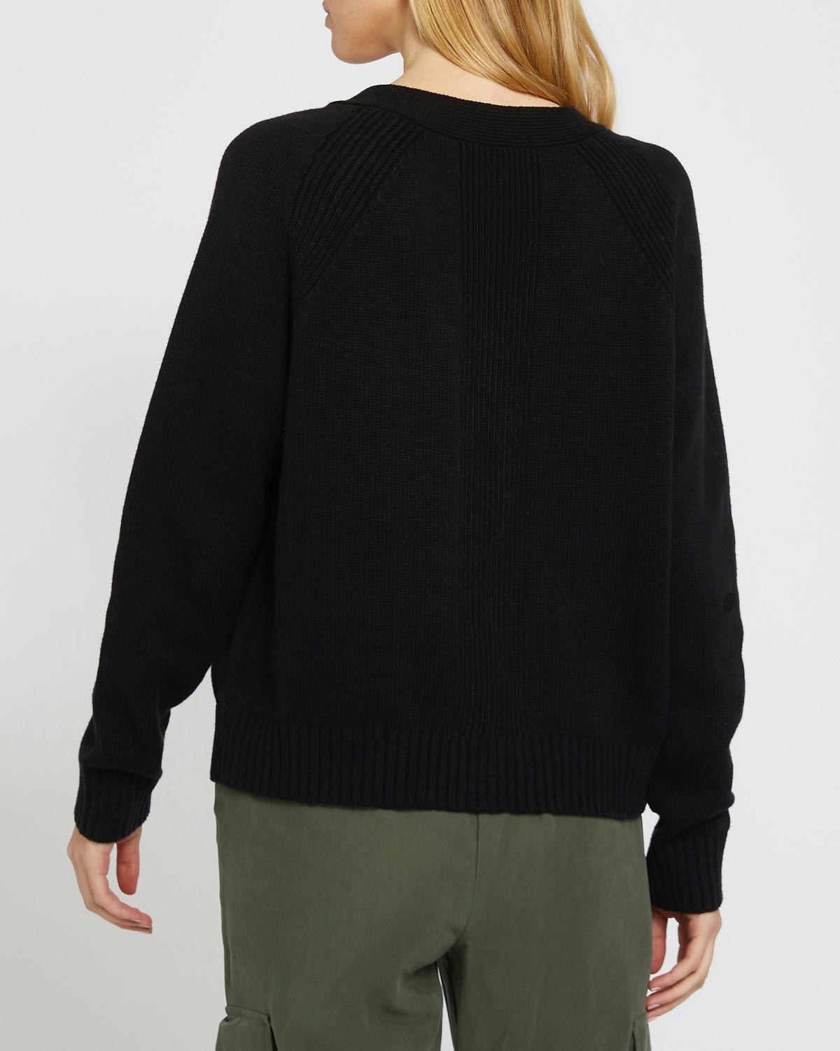 Button Rib Detail Cardigan