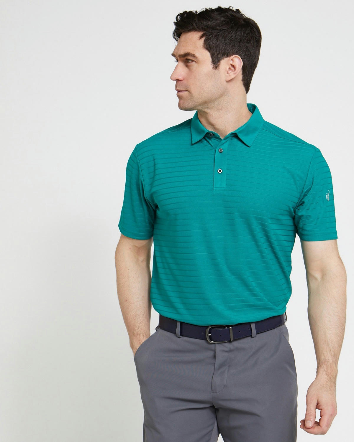 Pádraig Harrington Texture Stripe Polo Shirt