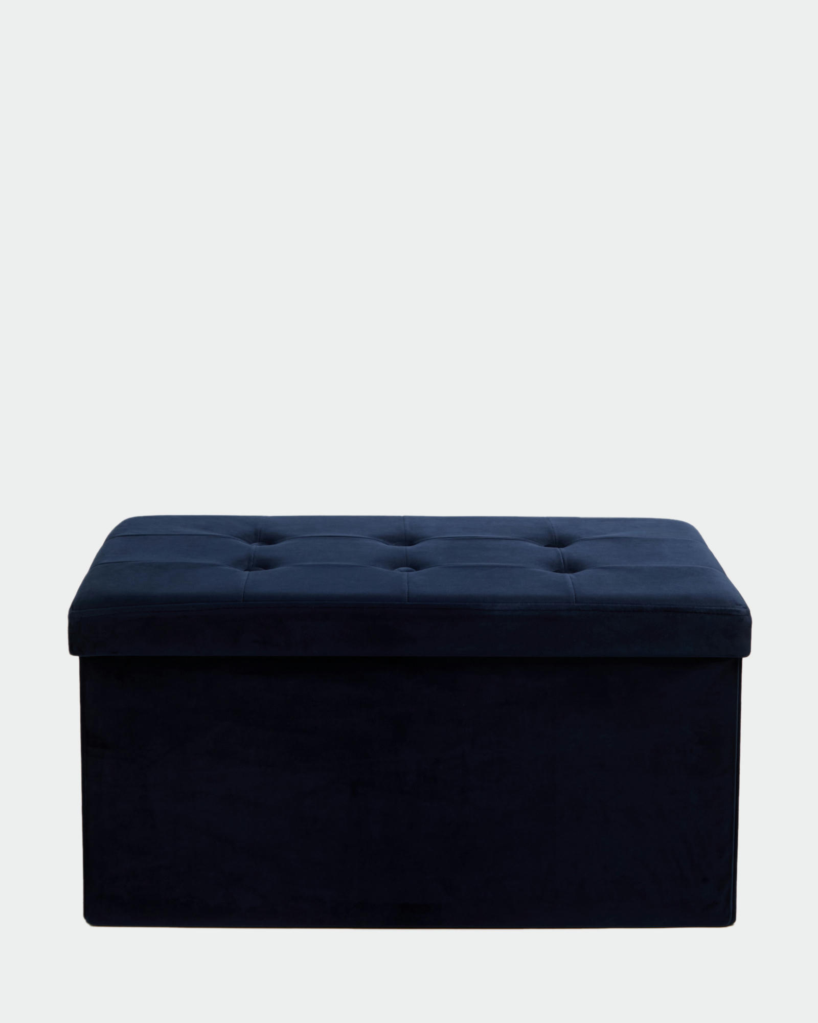 Velvet Ottoman With Storage and Lid