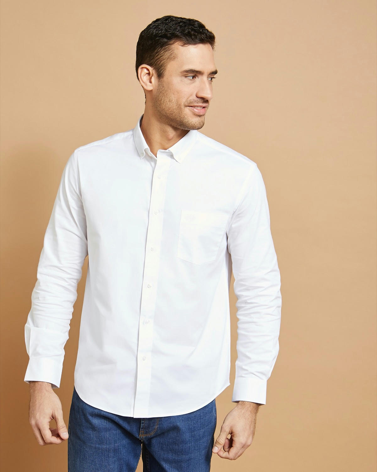 Paul Costelloe Living Regular Fit Stretch Oxford Shirt