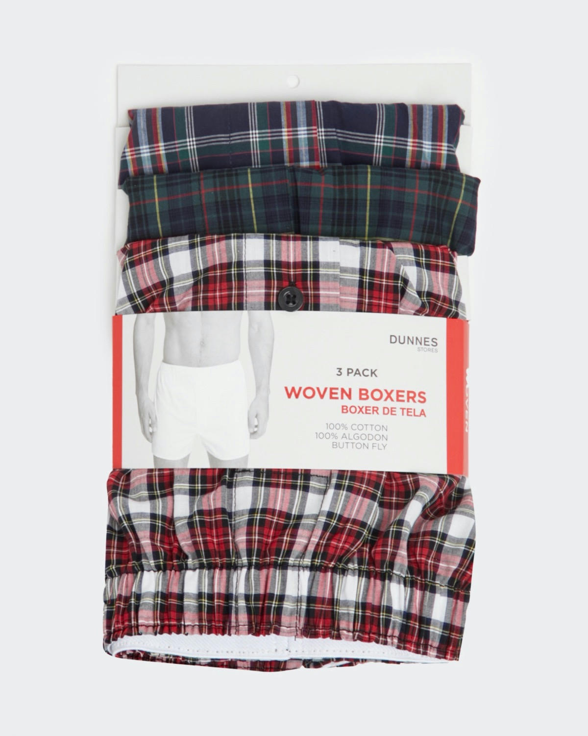 Pure Cotton Woven Boxers - Pack Of 3