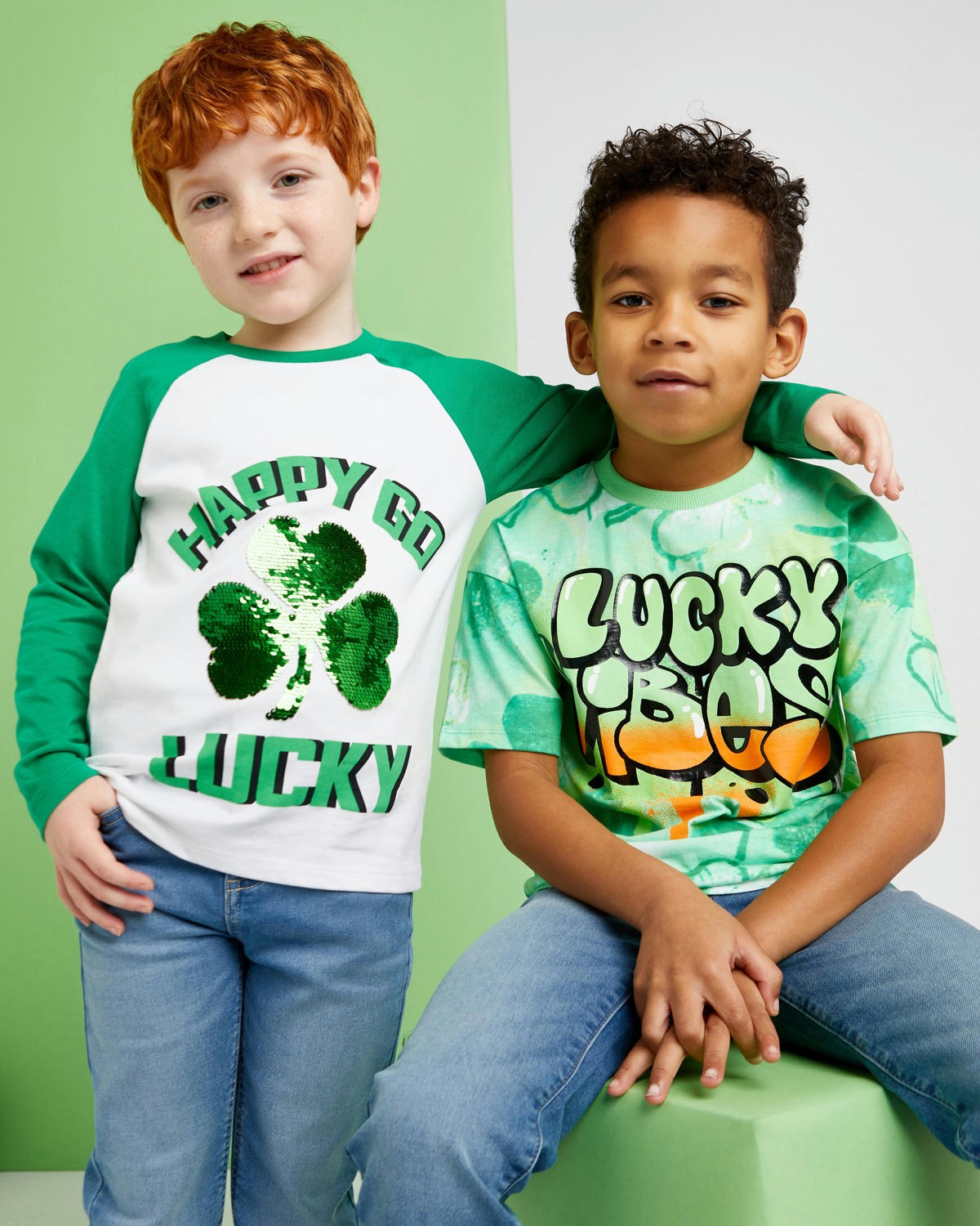Long-Sleeved St. Patrick's Day Raglan T-Shirt (3-14 Years)