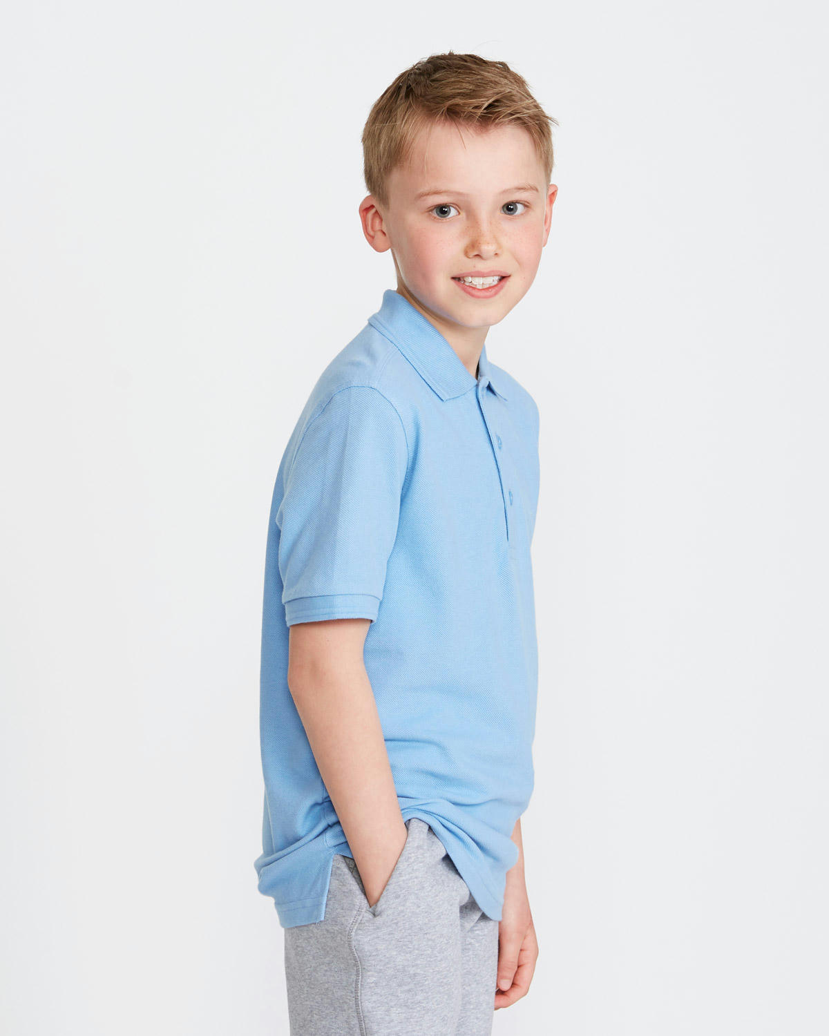 Boys Stain Release Short-Sleeved Slim Polo Shirts - Pack Of 2