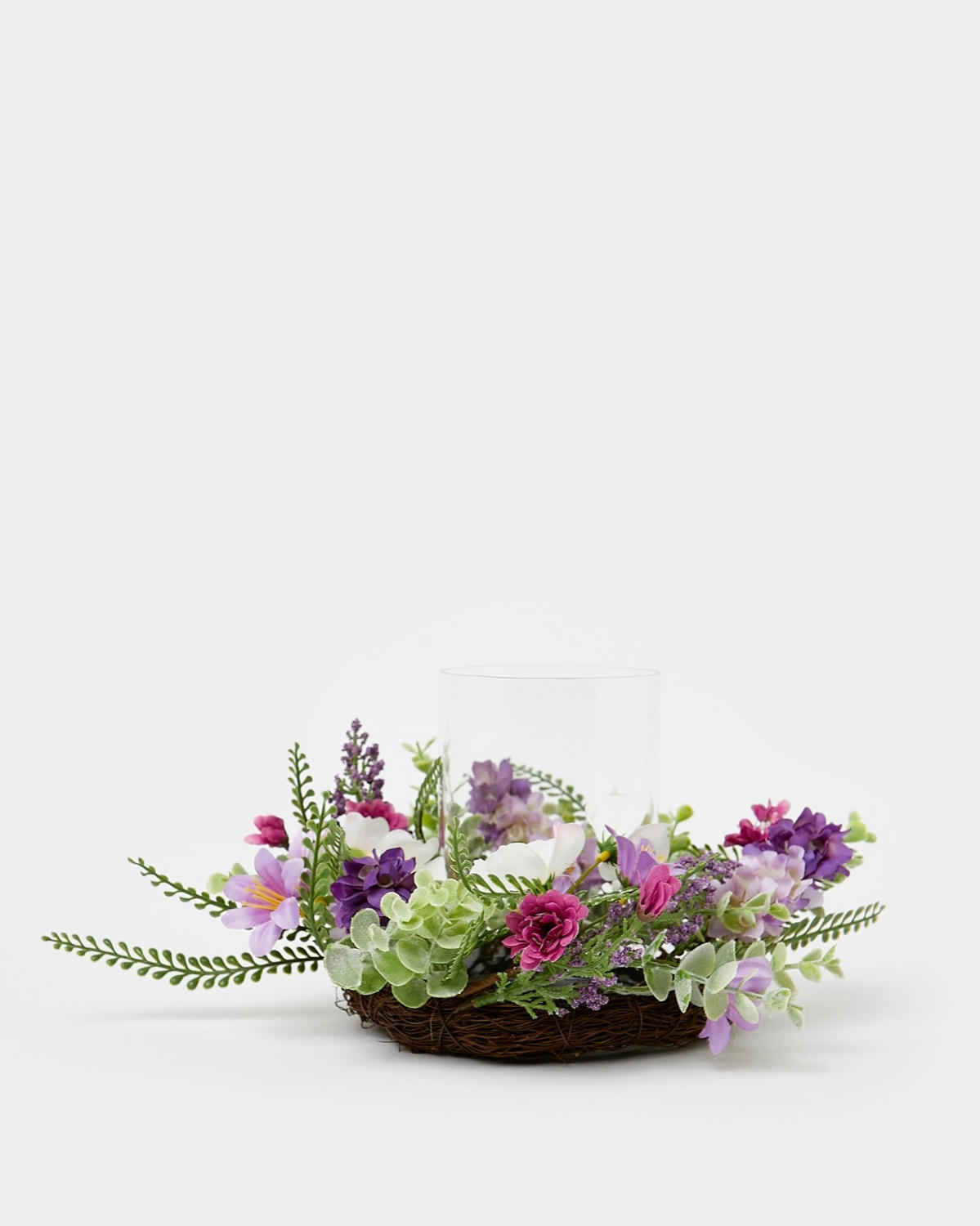 Lavender Pillar Candle Holder