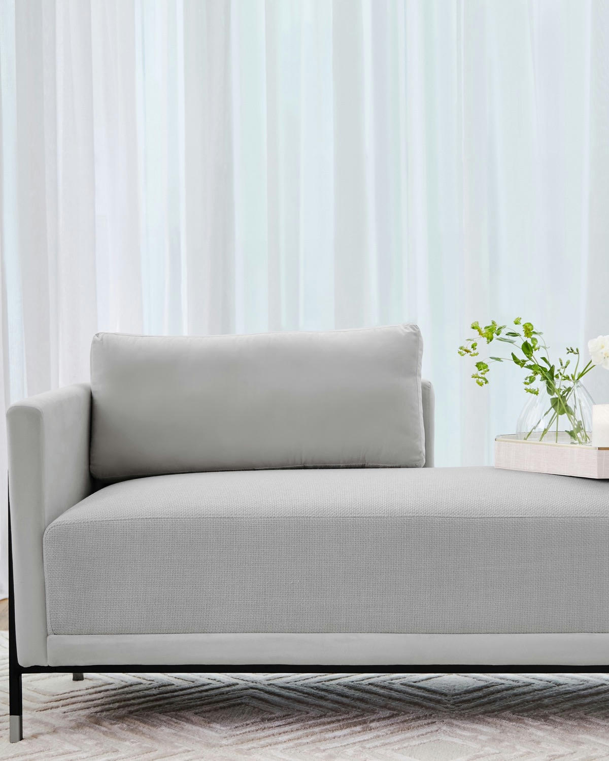 Francis Brennan the Collection Grey Kenmare Chaise Longue