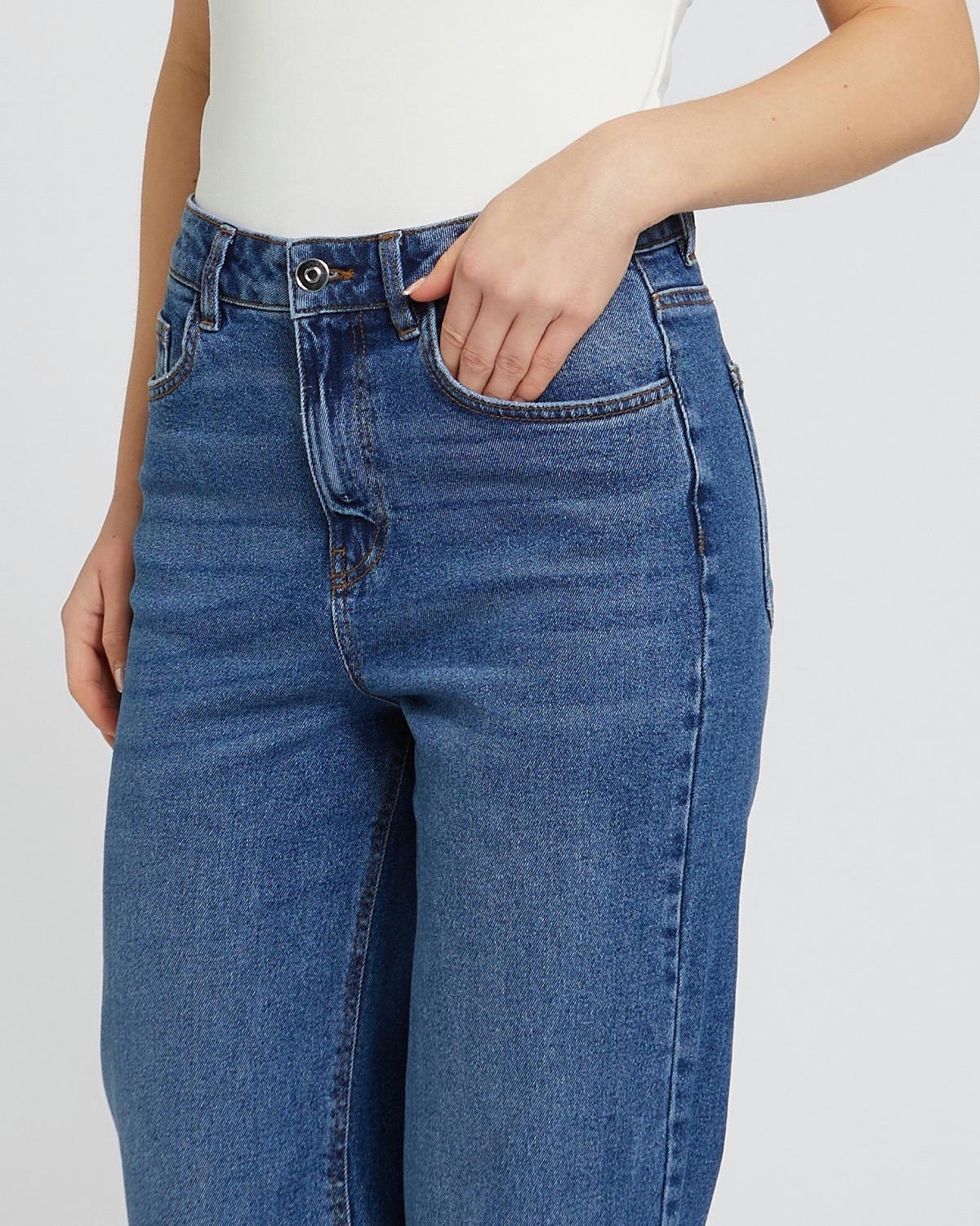 High Rise Wide Leg Jeans