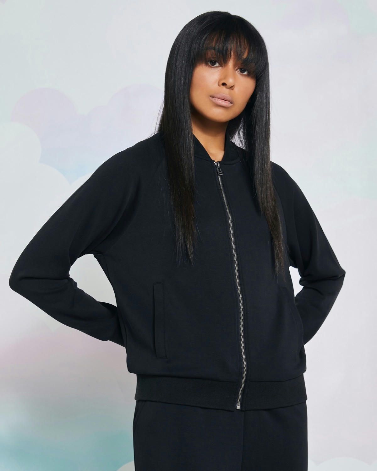 Helen Steele Black Soft Touch Zip Through Jacket