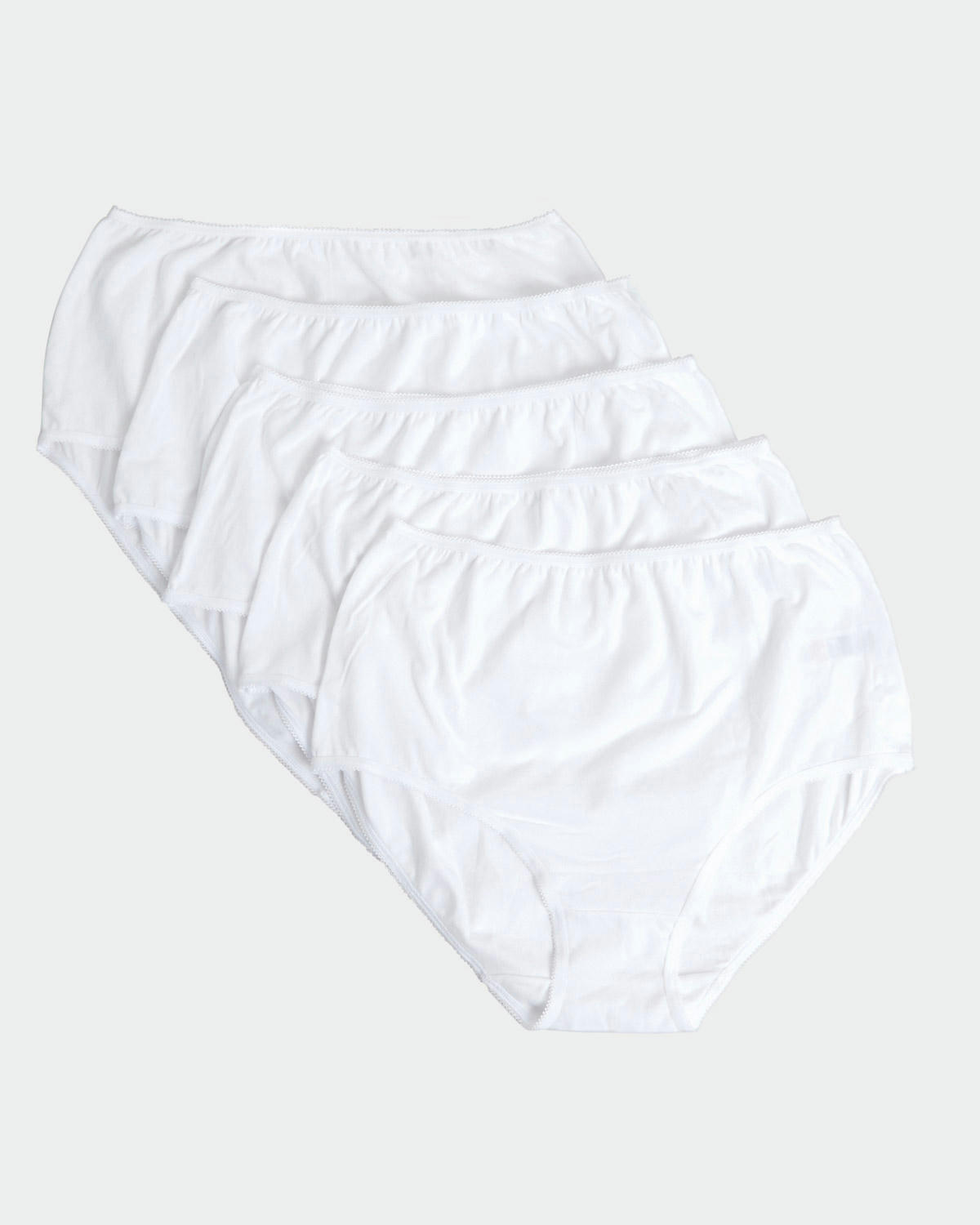 Plain Cotton Rich Full Briefs - Pack of 5