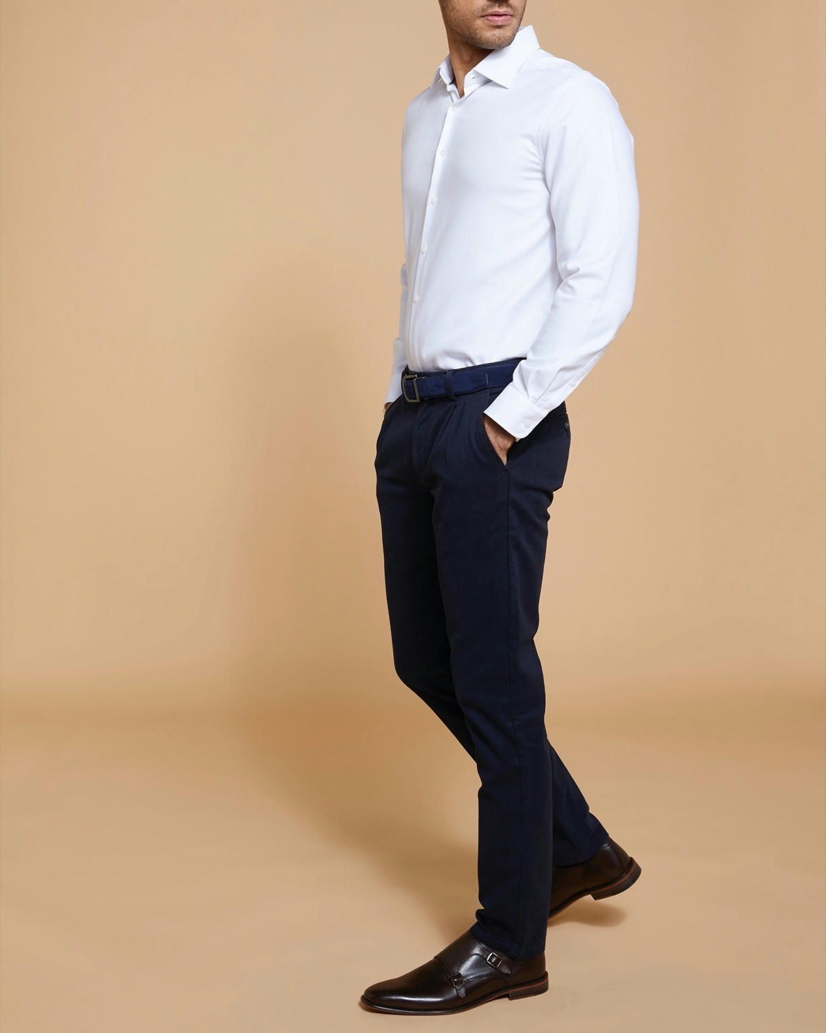 Paul Costelloe Living Navy Twill Trousers