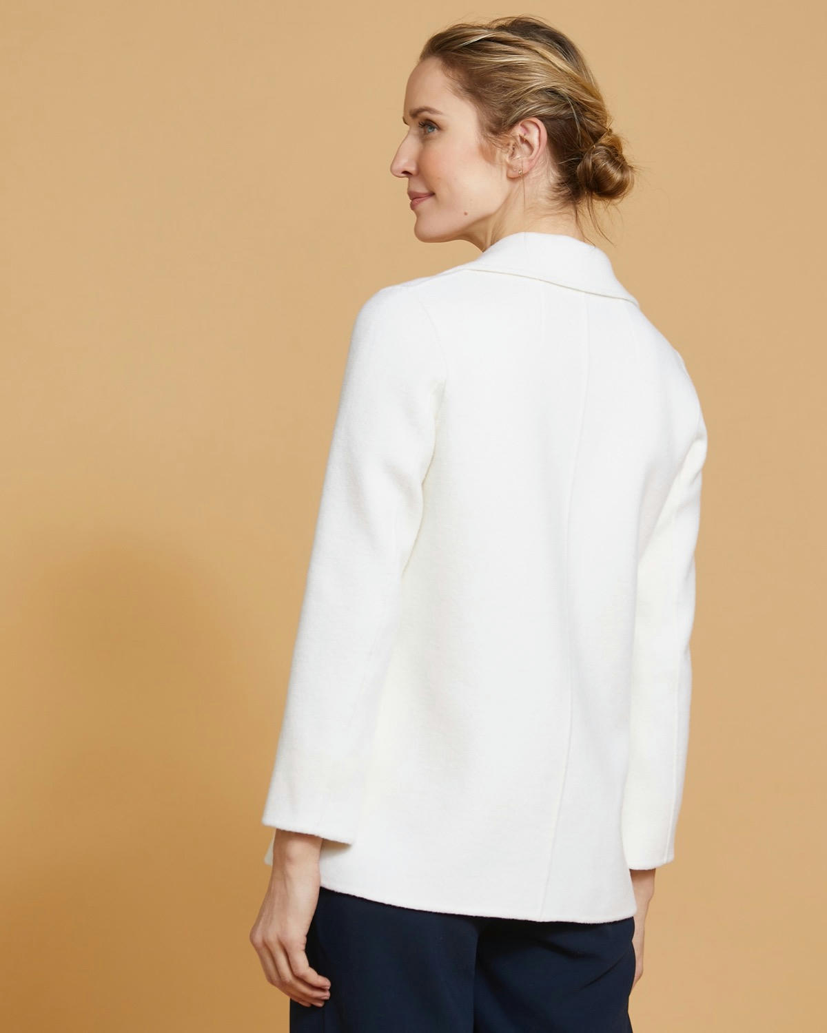 Paul Costelloe Living Studio Ivory Short Collar Coat