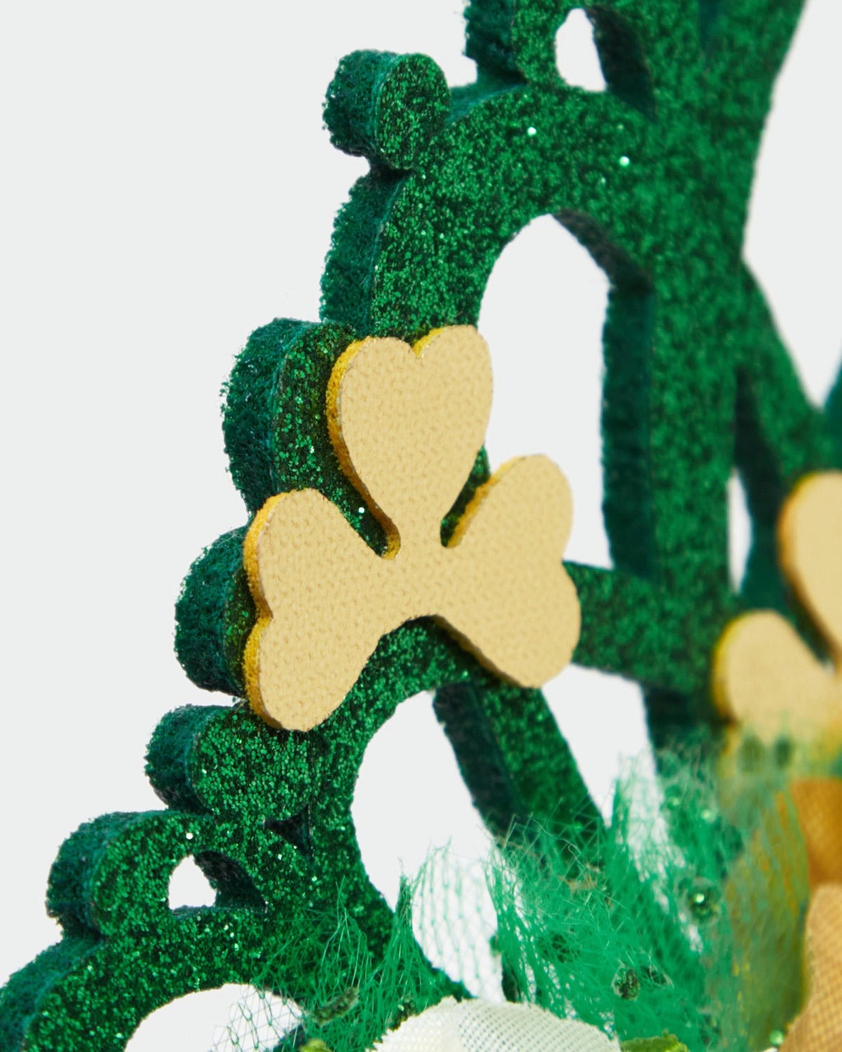 Green Shamrock Tiara Headband