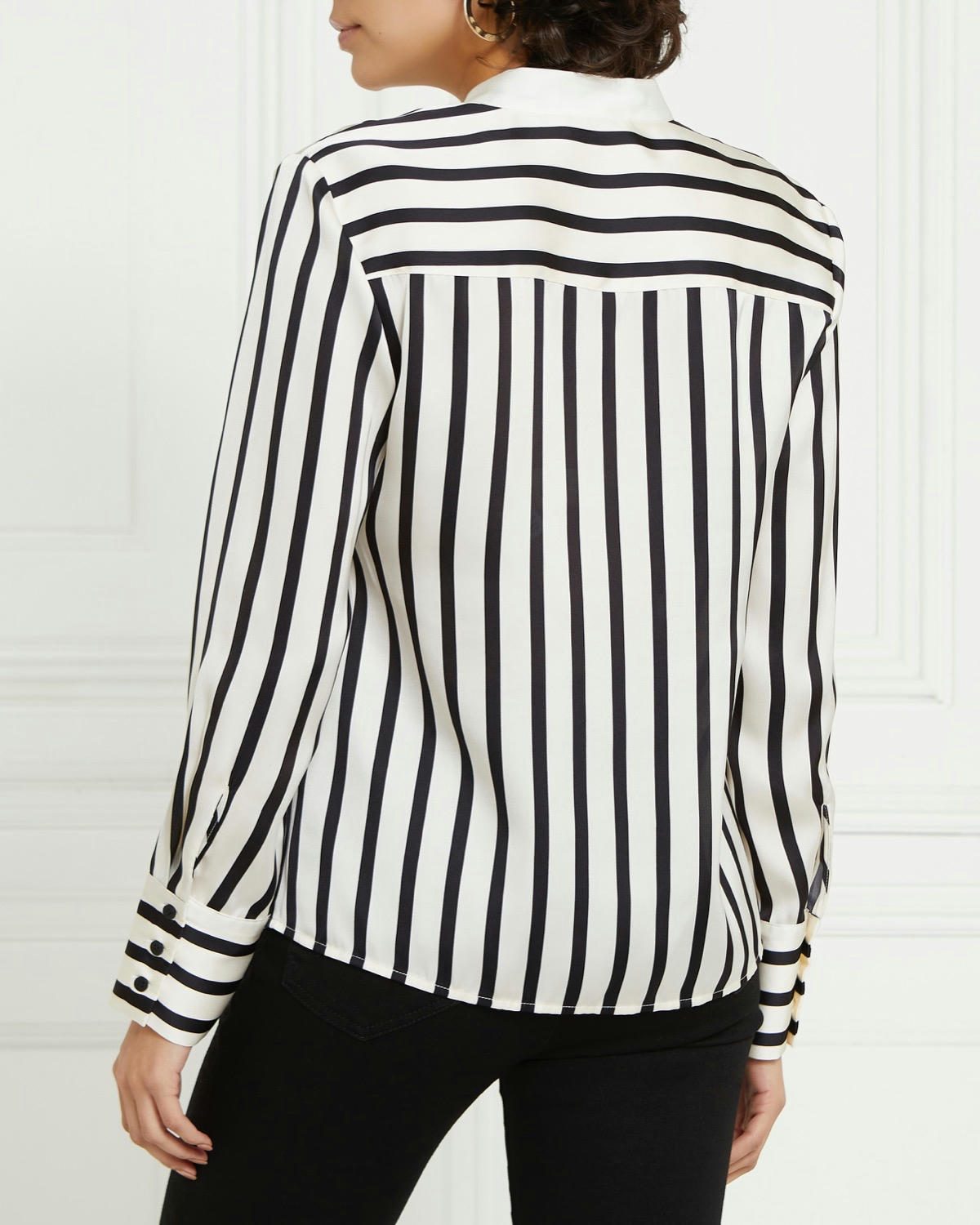 Gallery Astrid Striped Satin Shirt