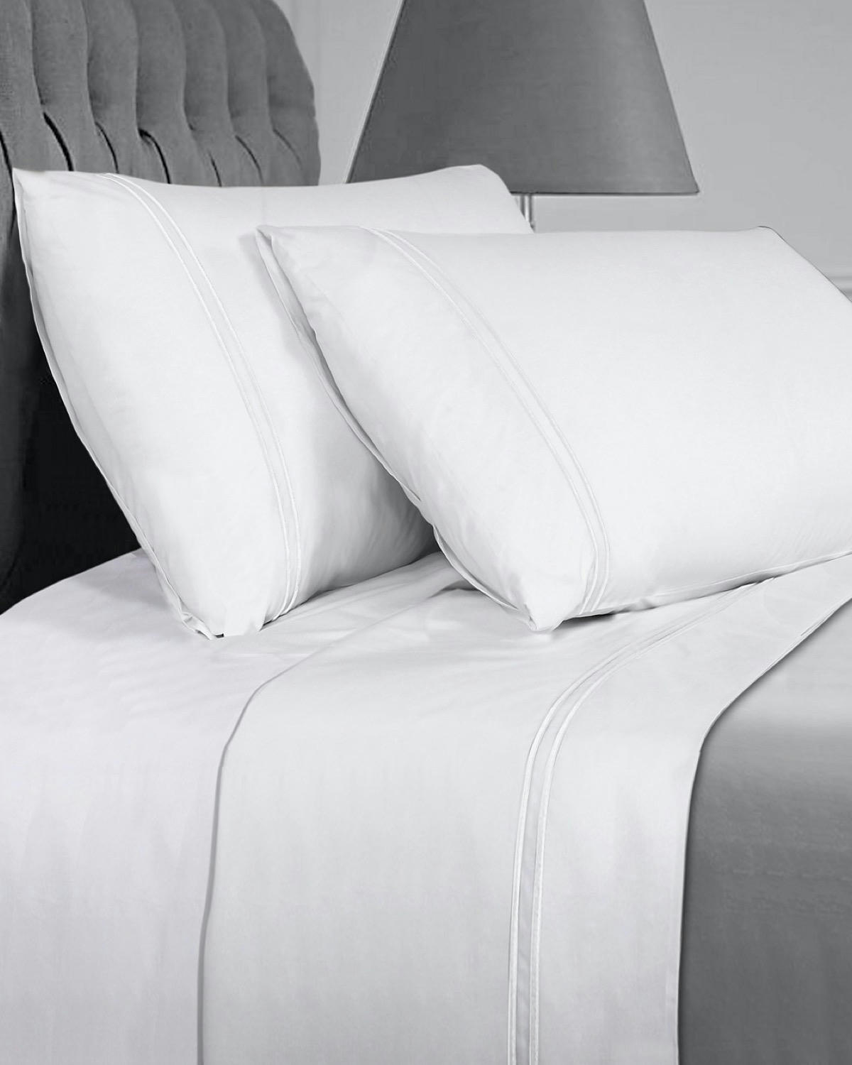 Francis Brennan the Collection White Stripe Housewife Pillowcase