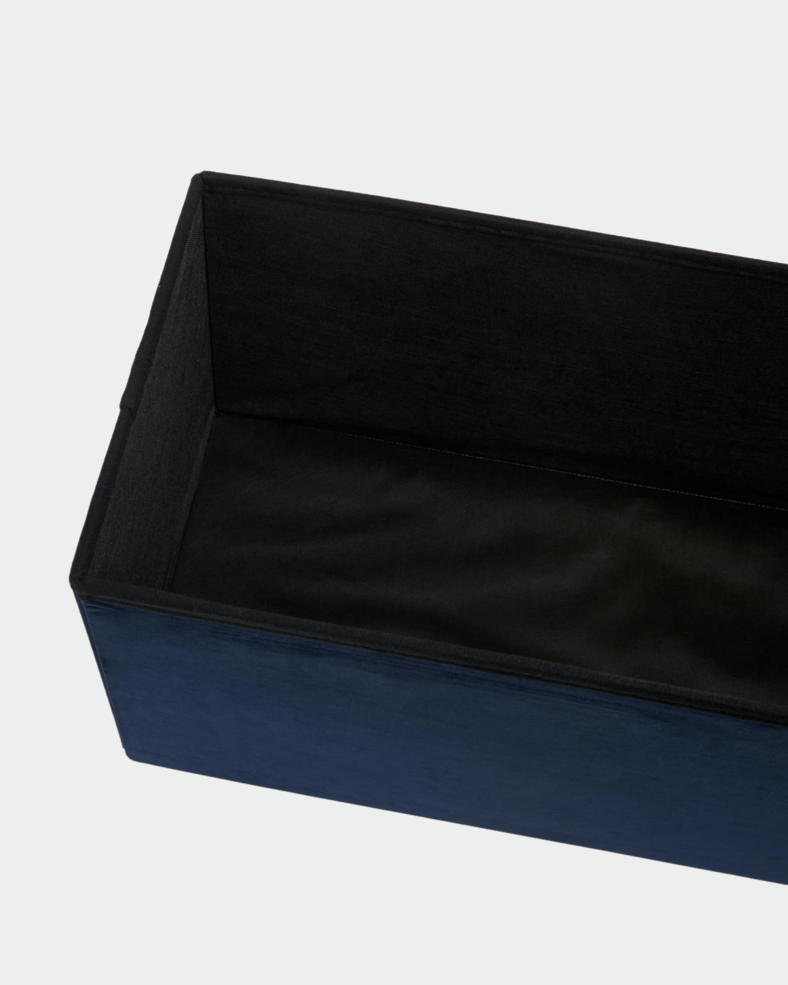 Velvet Ottoman With Storage and Lid