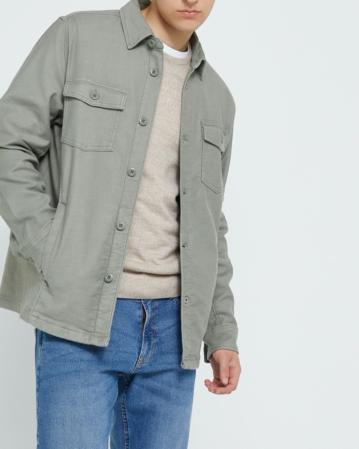 Cotton-Blend Overshirt