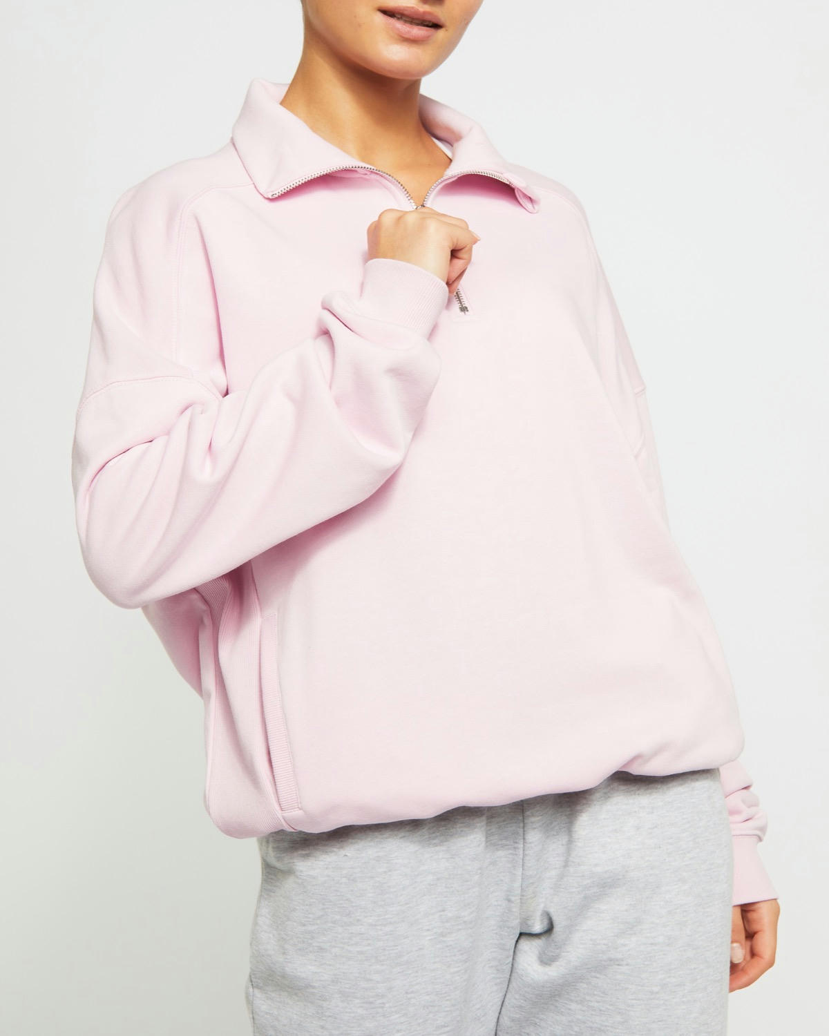 Funnel Neck Half Zip Top