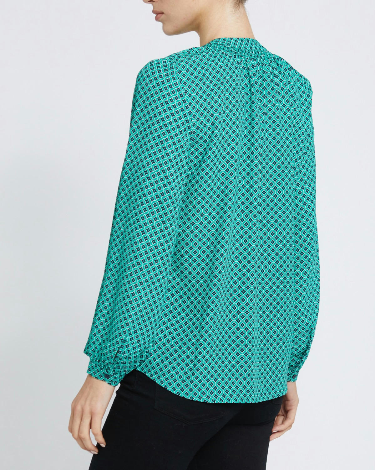 Geometric Print Blouse
