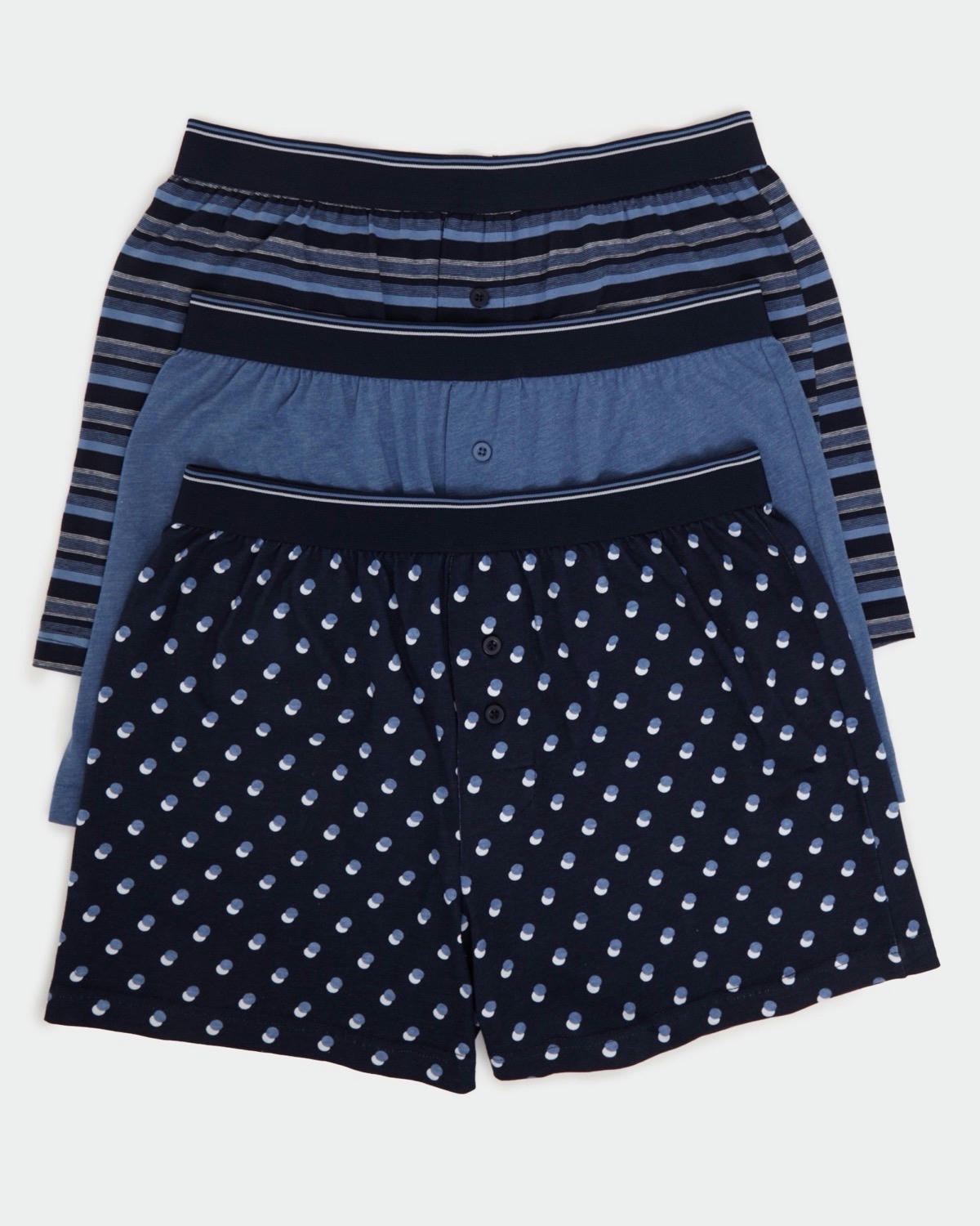 Cotton Rich Loose Fit Boxers (3 Pack)