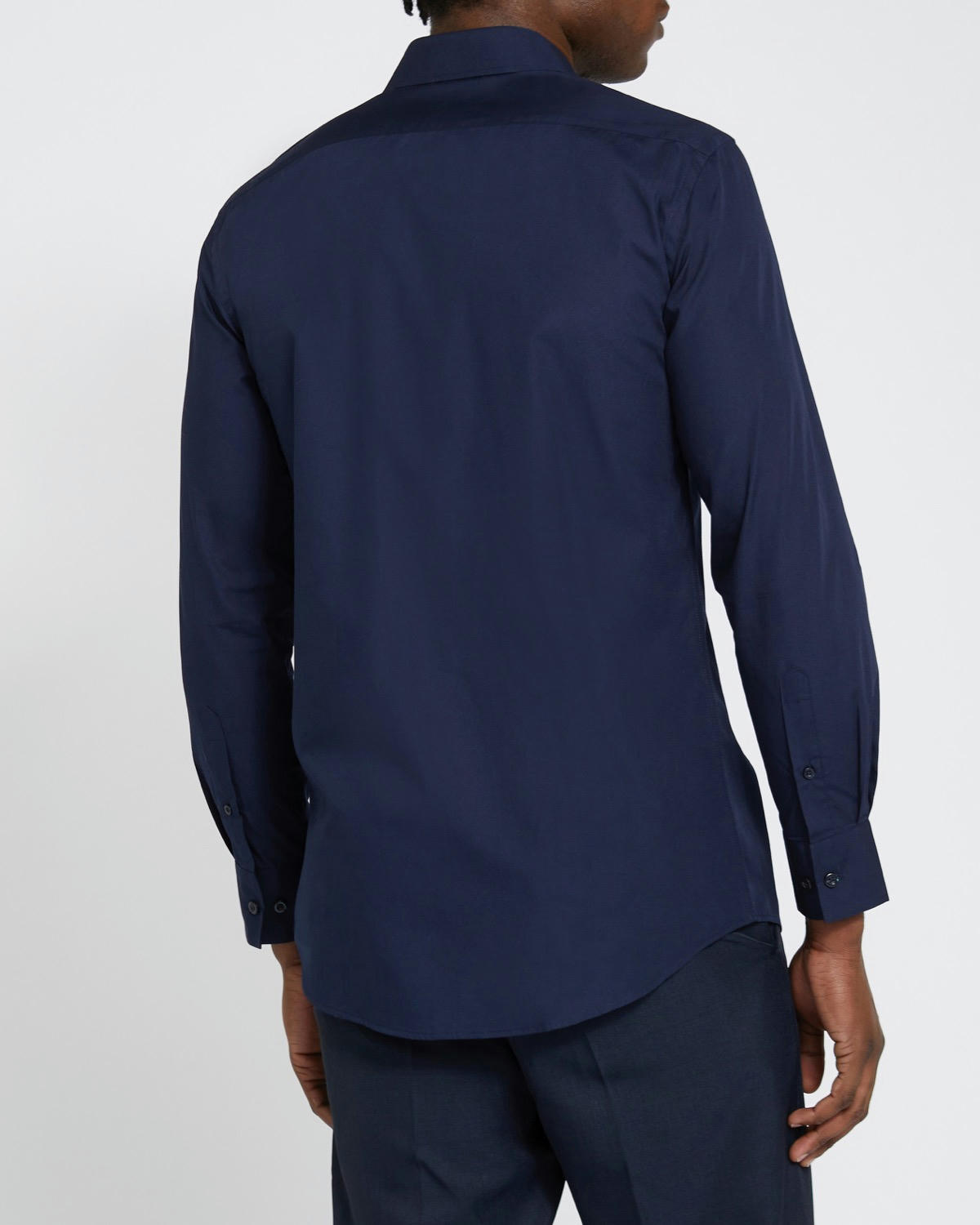 Slim Fit Long-Sleeved Cotton Rich Shirt