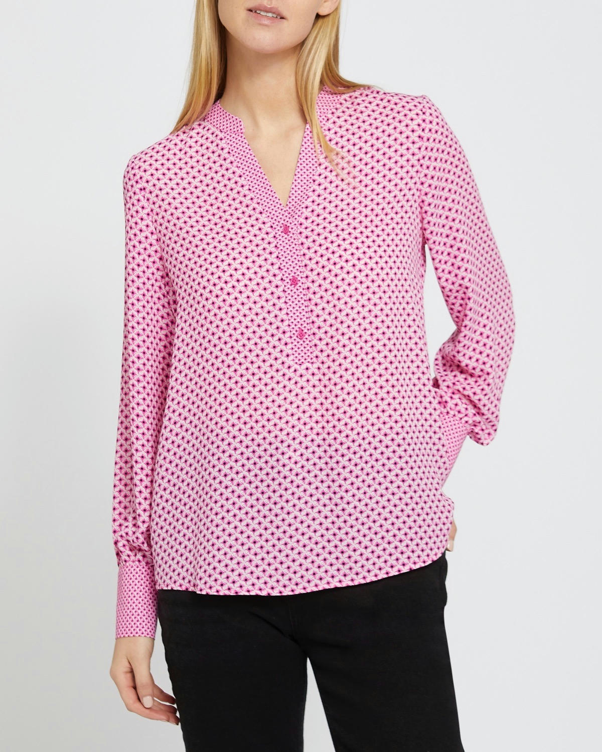 Geometric Print Blouse