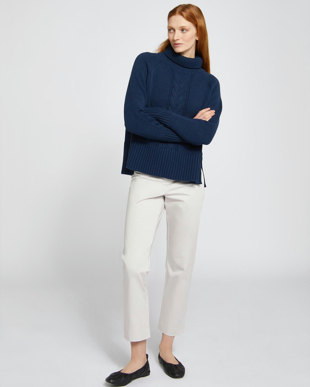 Carolyn Donnelly The Edit Cable Front Polo Neck Jumper