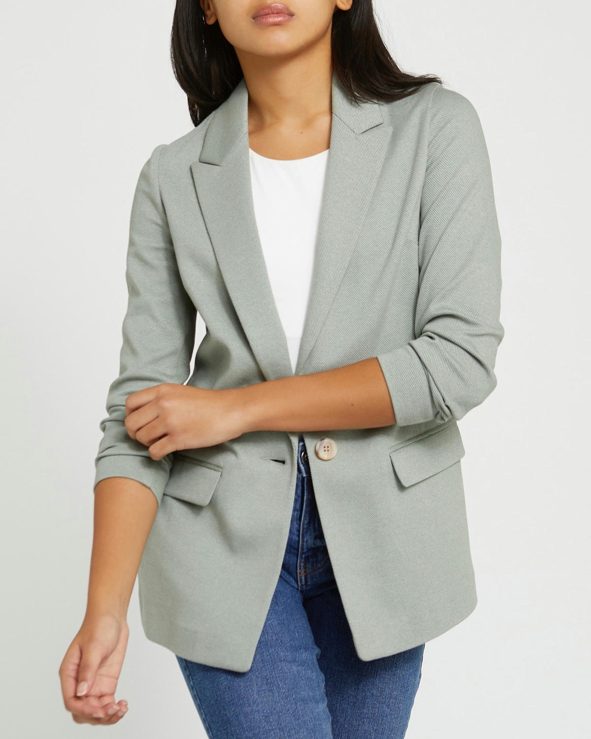 Textured Jersey Blazer