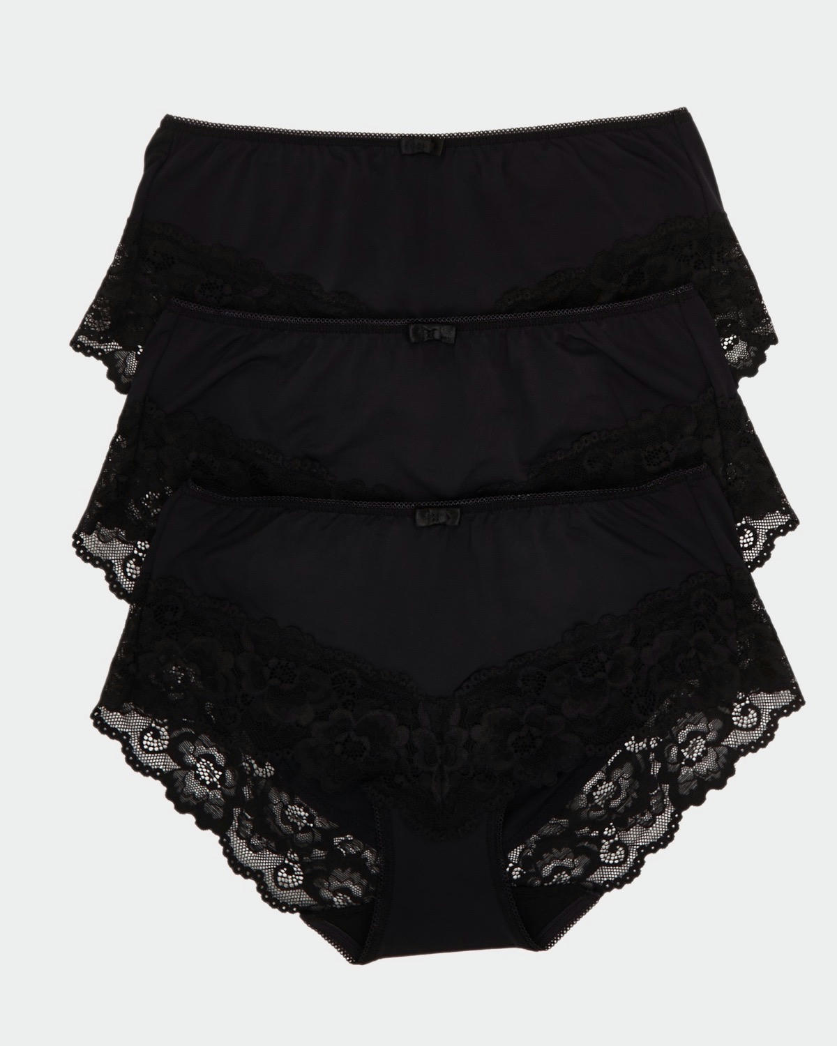 Midi Lace Briefs - Pack Of 3