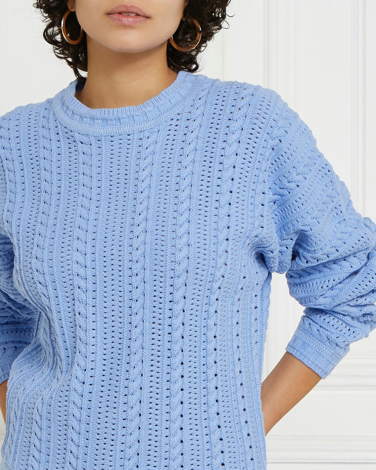 Gallery Pointelle Batwing Jumper